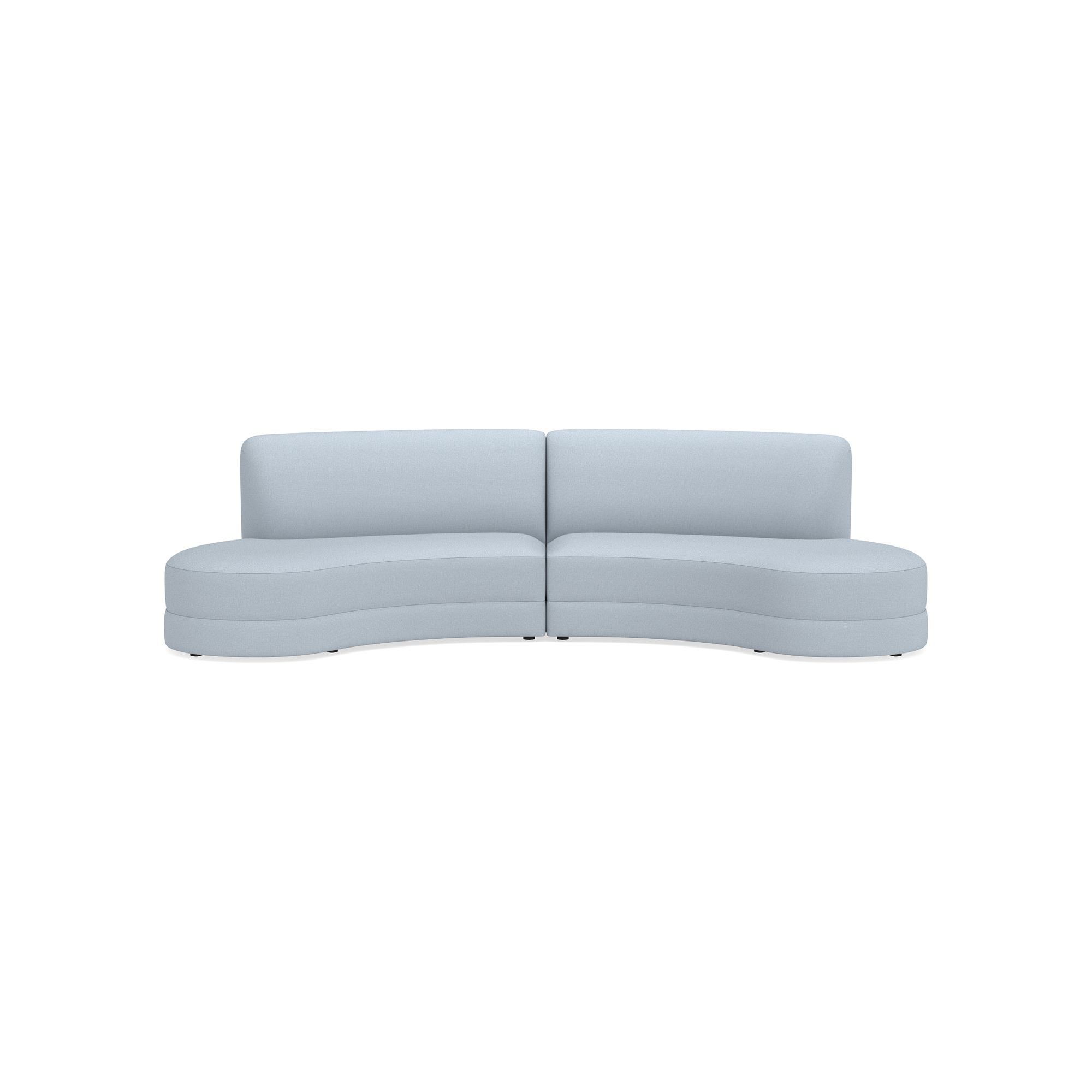 Capri 2-Piece Bumper Armless Sectional (132