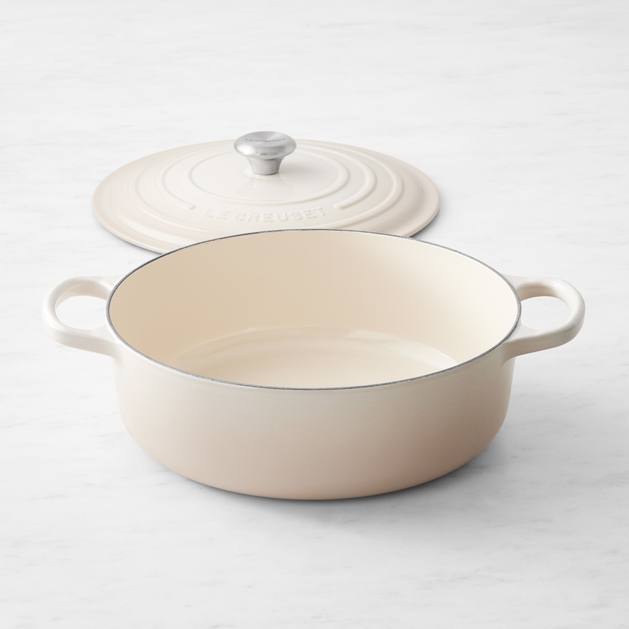 Le Creuset Signature Enameled Cast Iron Round Wide Dutch Oven, 6 3/4-Qt.