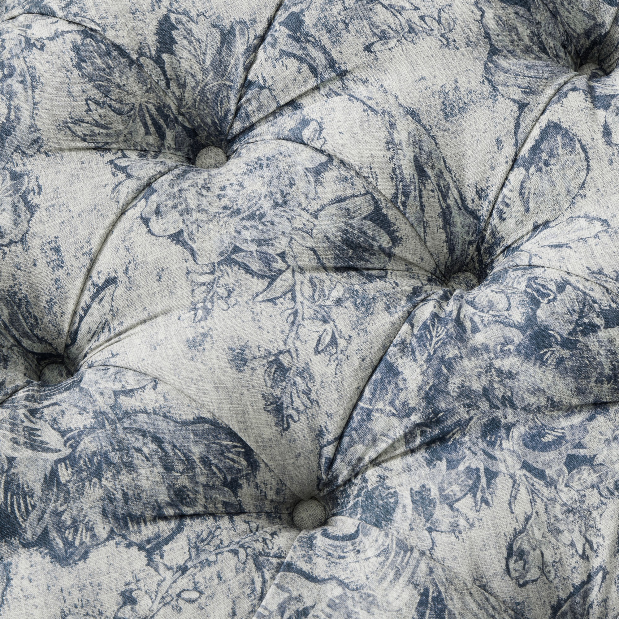 Sanderson x Giles Deacon Fairfax Bench Ottoman, Turned Leg with Tufted Top (26