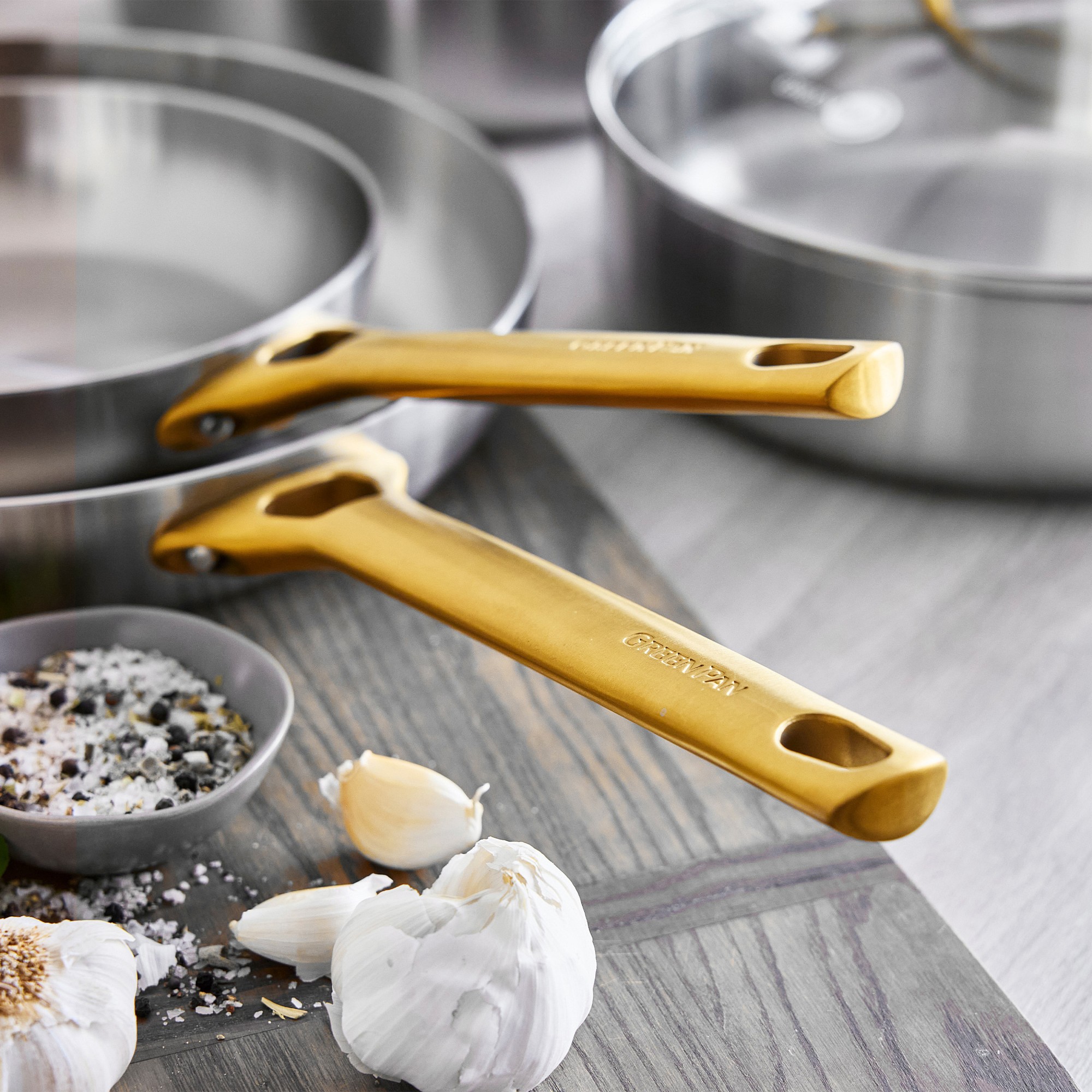 GreenPan™ Reserve Uncoated Stainless-Steel 10-Piece Cookware Set