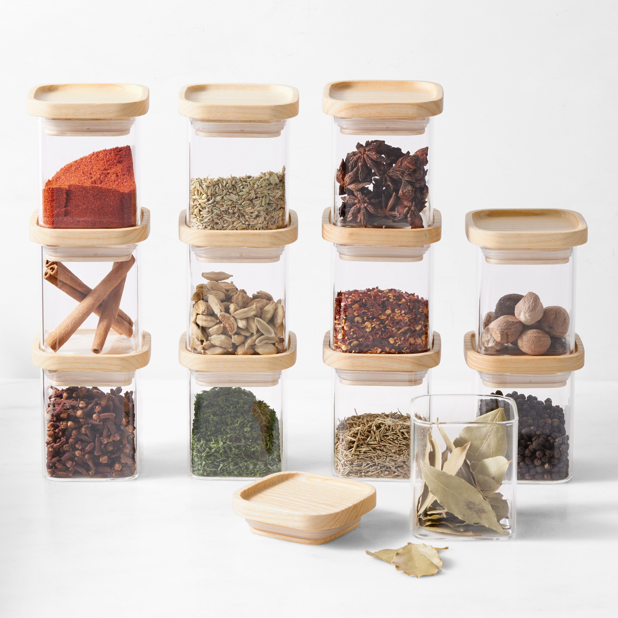 Hold Everything Square Spice Jars
