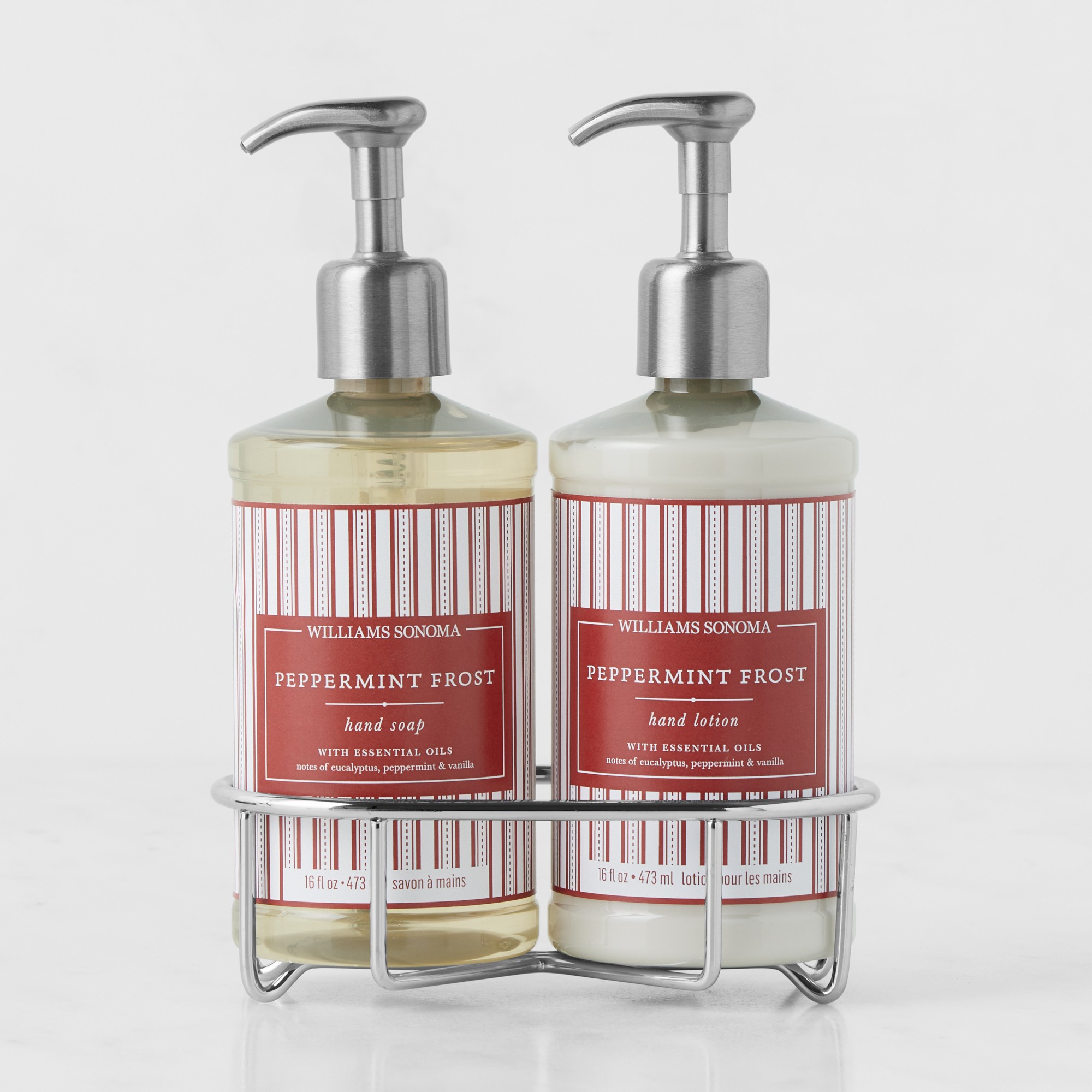 Williams Sonoma Peppermint Hand Soap & Hand Lotion 3-Piece Set