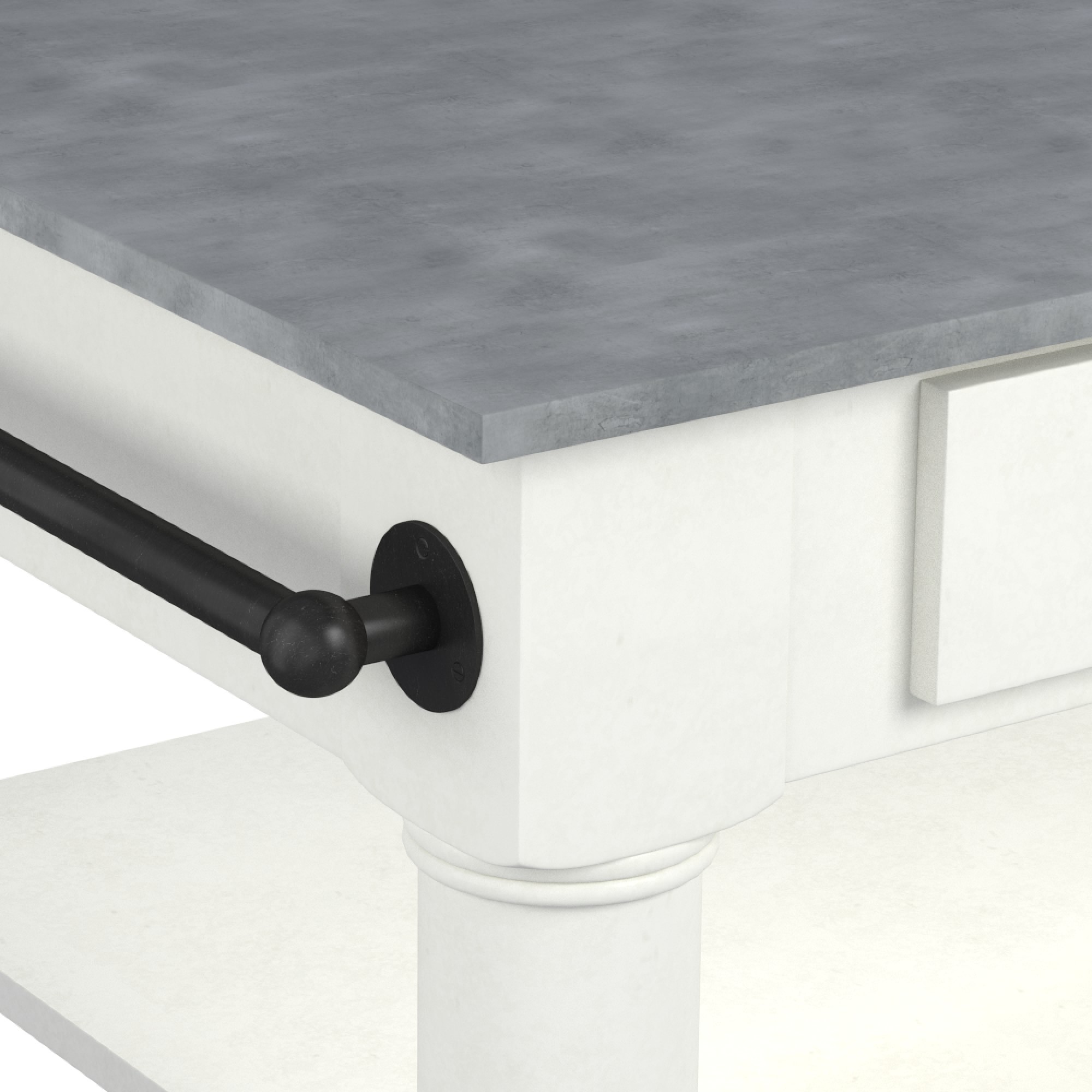 Barrelson Single Kitchen Island with Italian Basalt Top (49