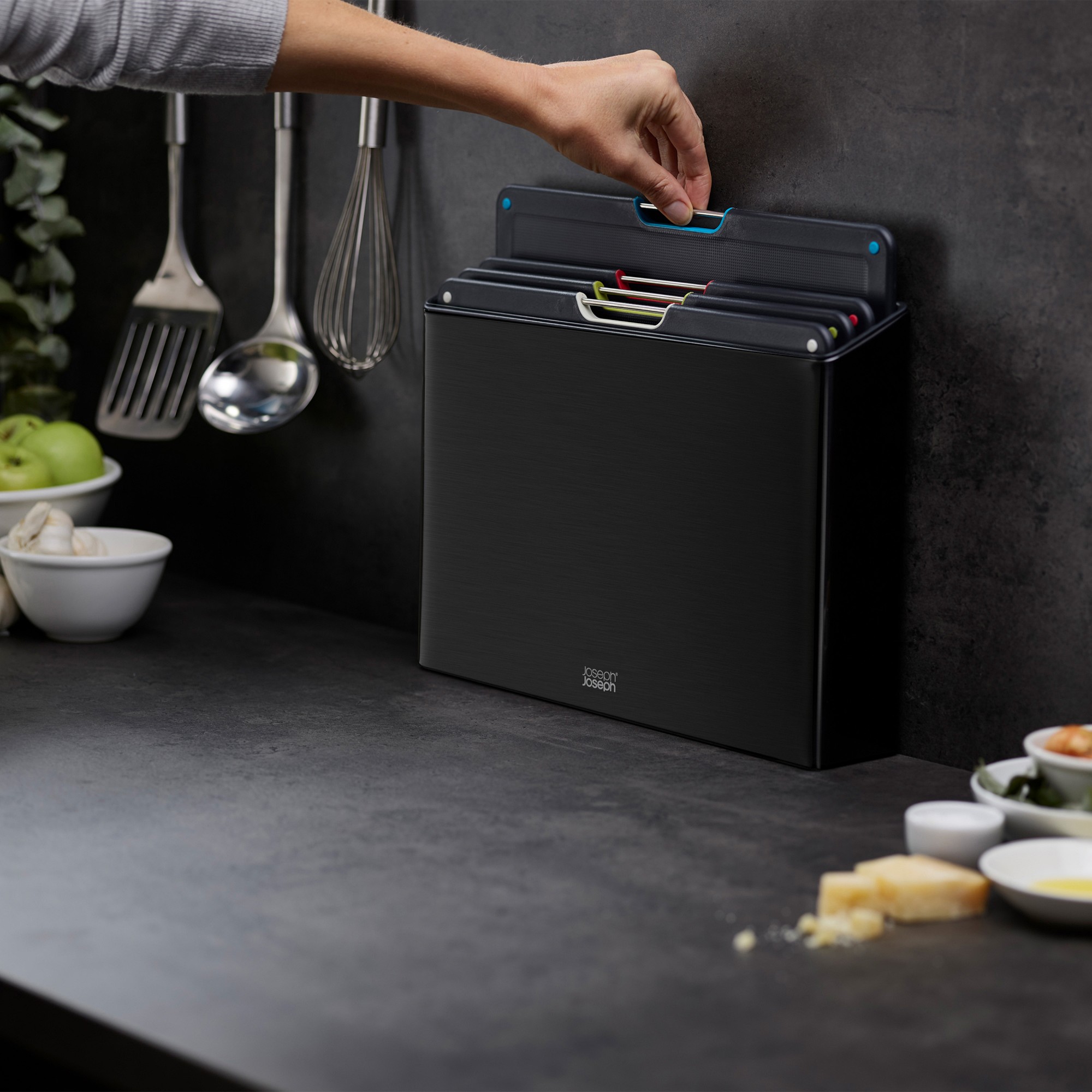 Joseph Joseph Folio Chopping Board, Steel, Set of 4