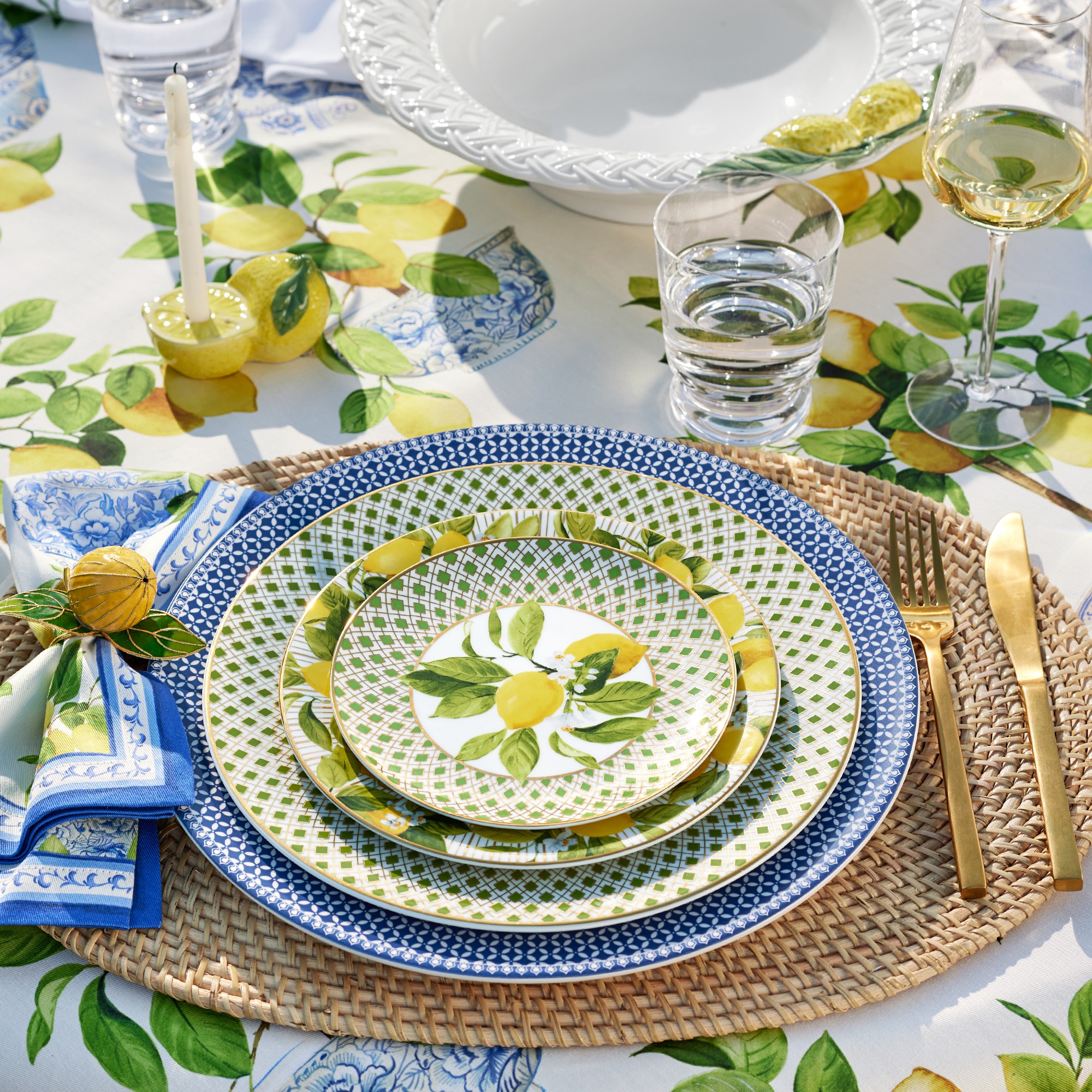 Limone Round Tablecloth