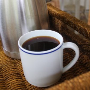 Apilco Tradition Blue-Banded Mugs, Set of 4