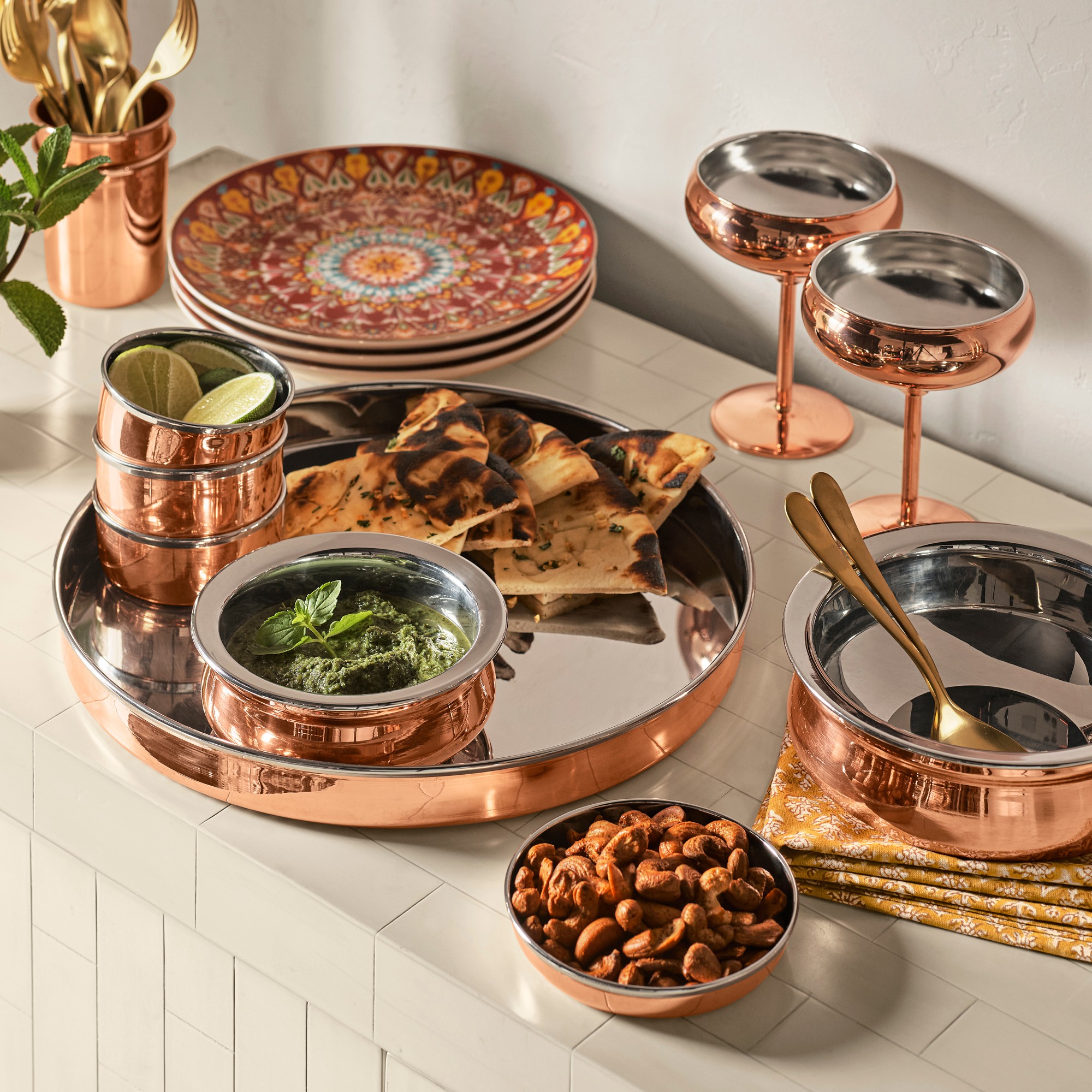 Copper Coupe Glasses