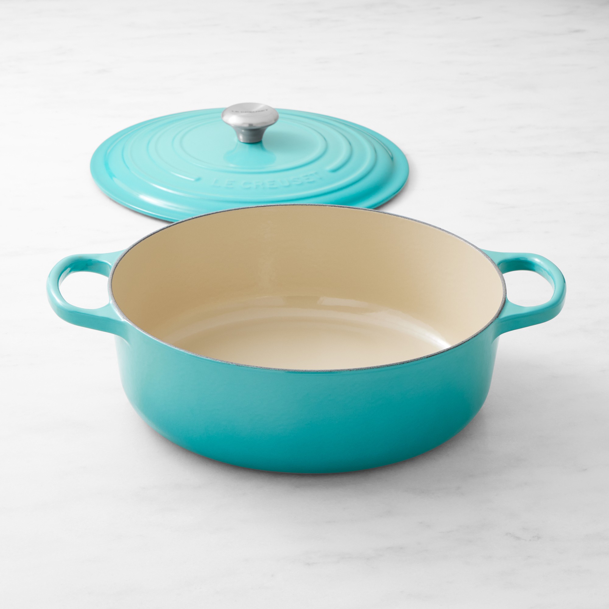 Le Creuset Signature Enameled Cast Iron Round Wide Dutch Oven, 6 3/4-Qt.