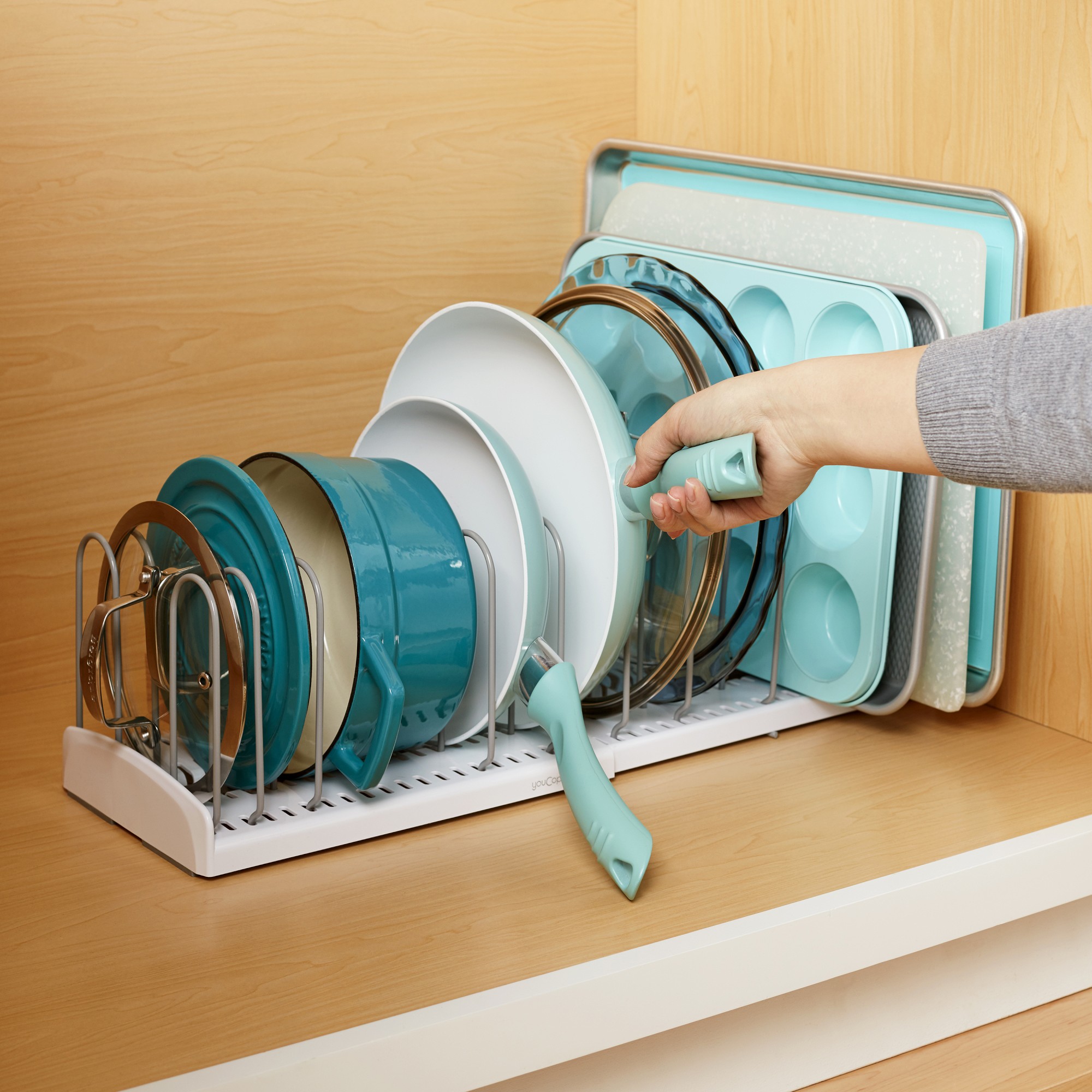 YouCopia StoreMore Pan & Lid Expandable Rack