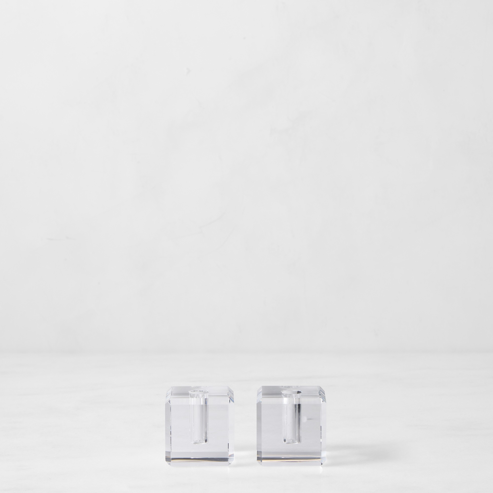 Crystal Tiny Taper Holders, Set of 2