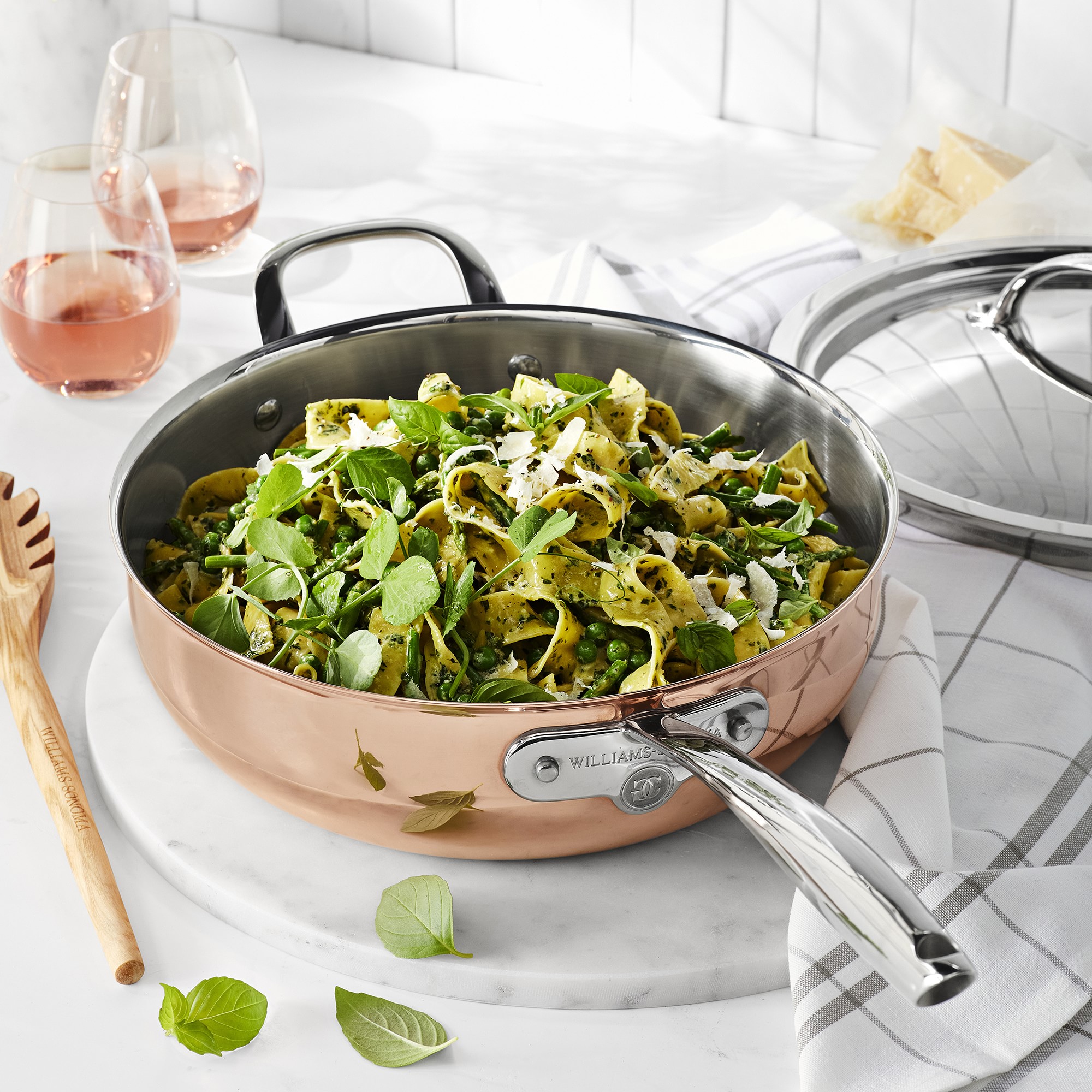 Williams Sonoma Signature Thermo-Clad™ Copper Covered Sauté Pan with Helper Handle