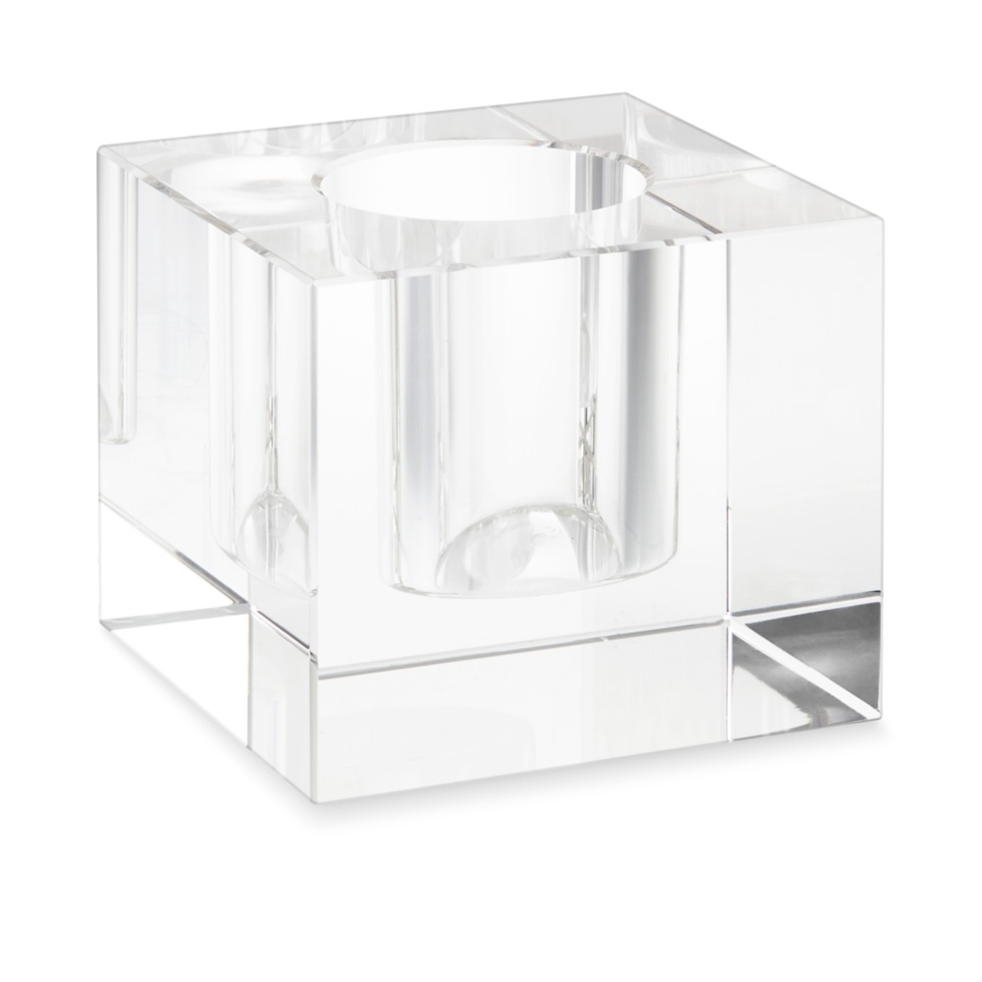 Crystal Block Vase, Square