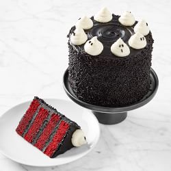 Ghostly Halloween Four- Layer Red Velvet Cake, Serves 8-10