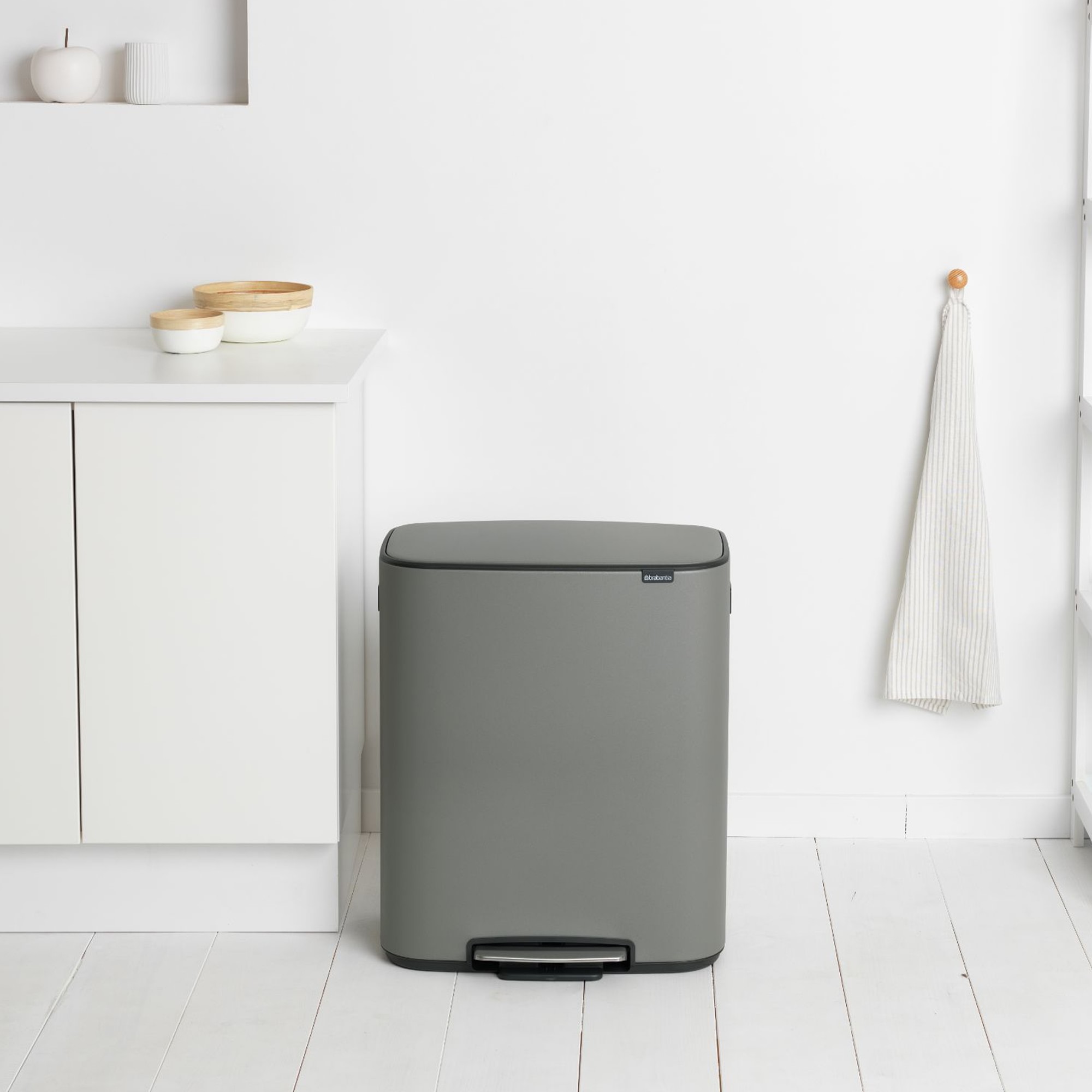 Brabantia Bo Step On Trash Can, 16 Gallon