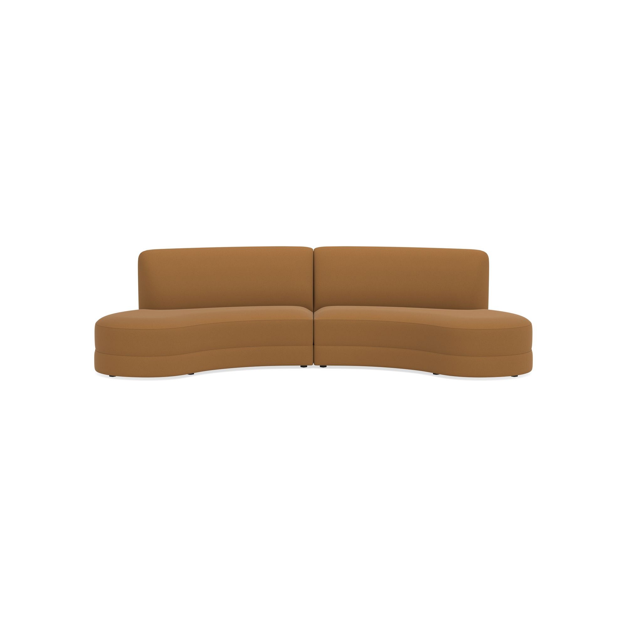 Capri 2-Piece Bumper Armless Sectional (132