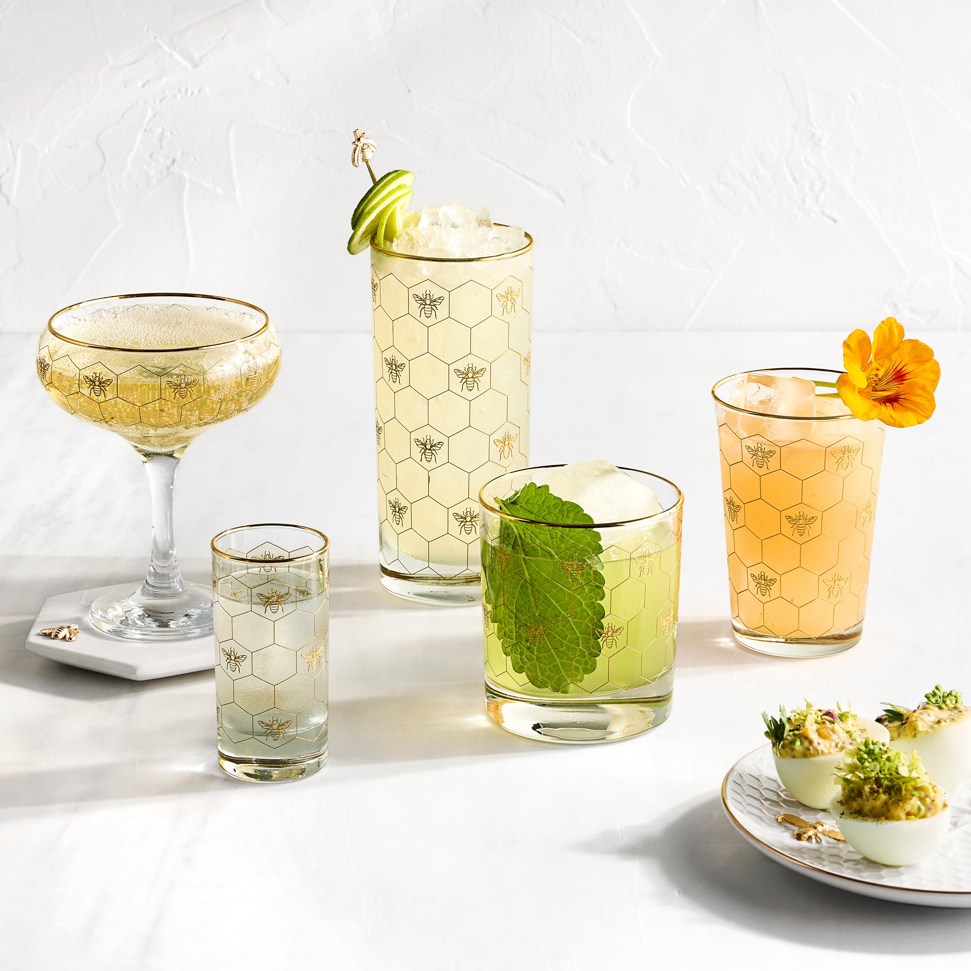 Honeycomb Highball Glasses