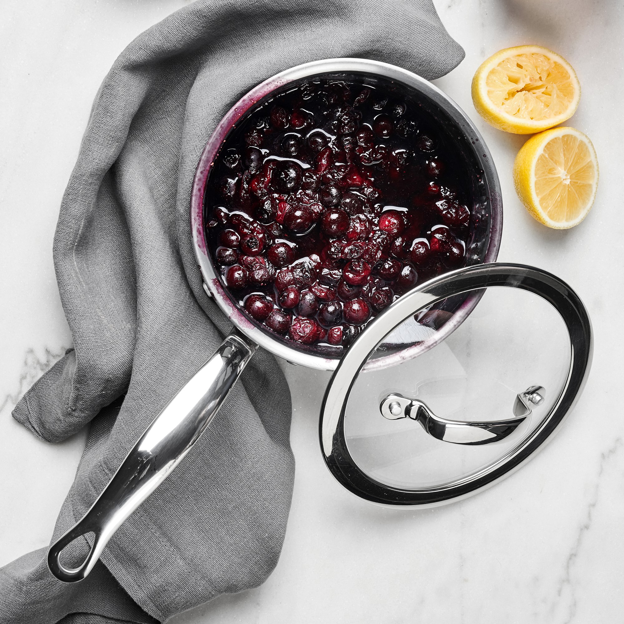 GreenPan™ Premiere Stainless-Steel Ceramic Nonstick 11-Piece Cookware Set with Smart Skillet