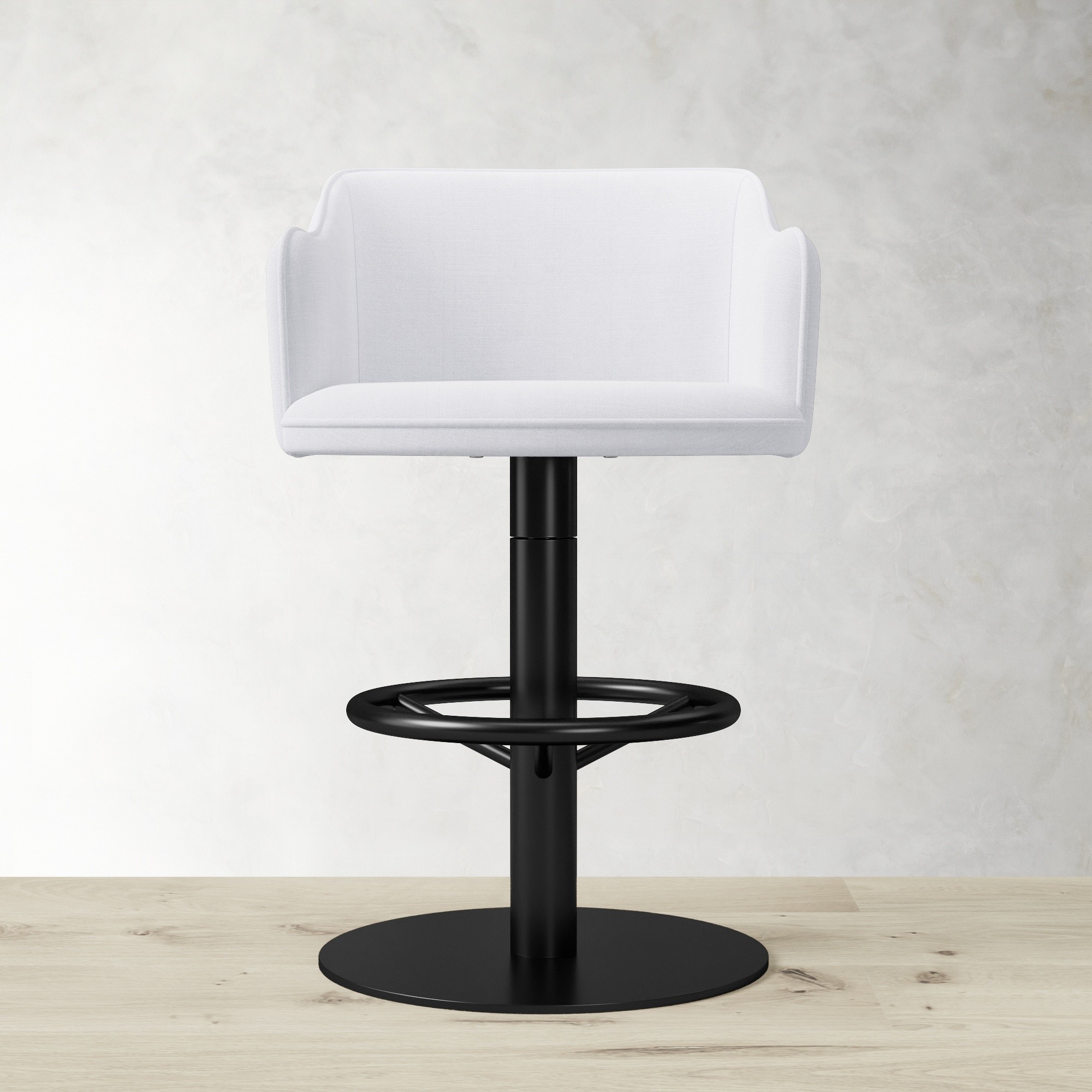 Harding Upholstered Pedestal Counter  & Bar Stool