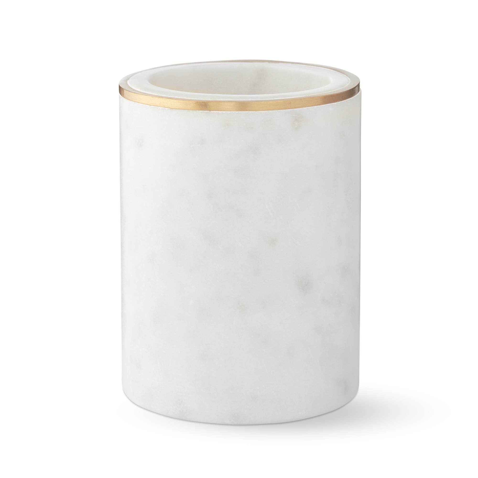 White Marble and Brass Bath Collection