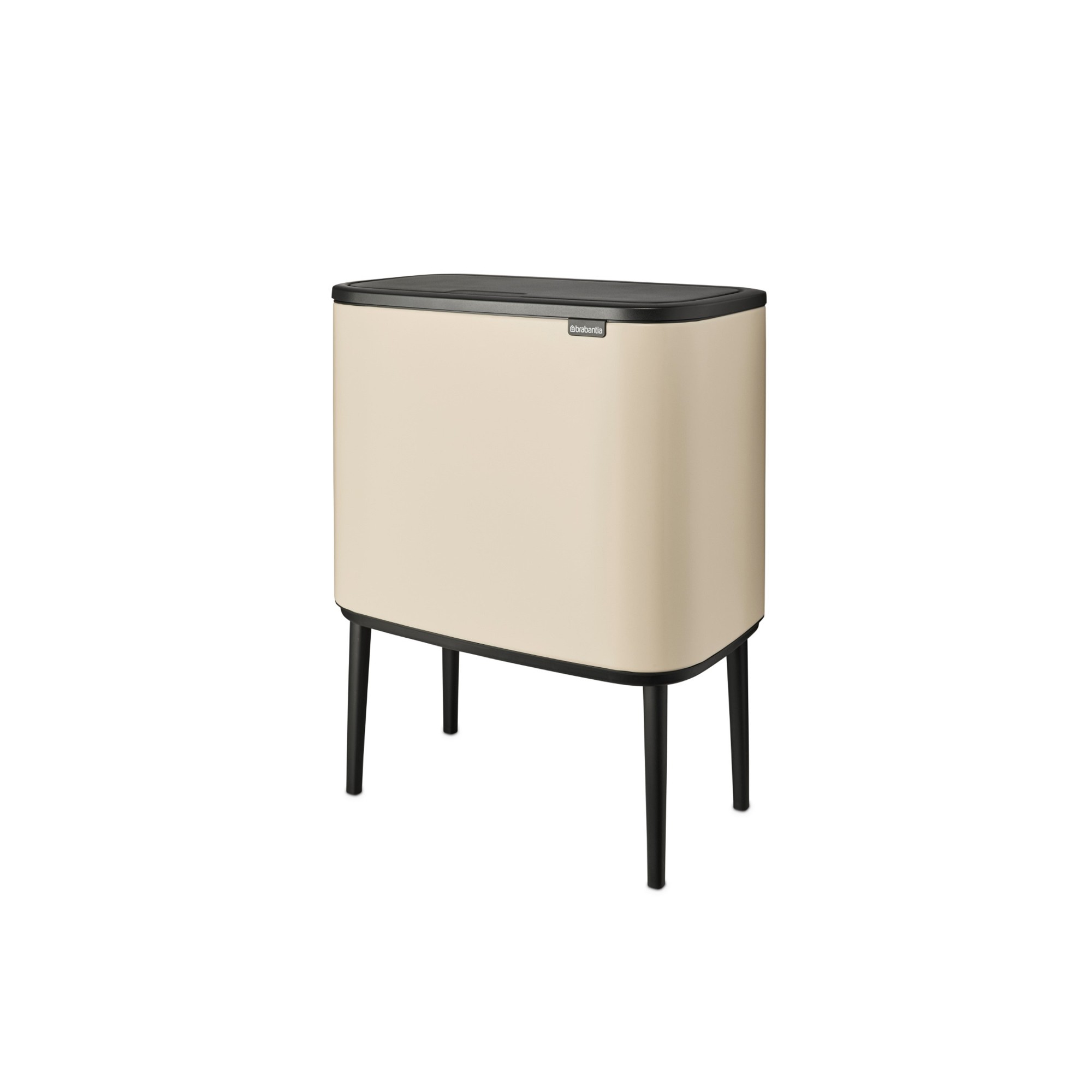 Brabantia Bo Touch Top Multi Compartment Recycling Trash Can, 3 x 3 Gallon