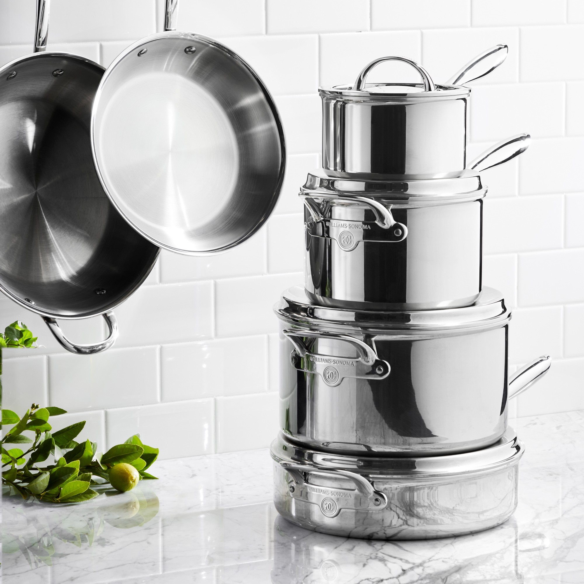 Williams Sonoma Signature Thermo-Clad™ Stainless-Steel 10-Piece Cookware Set