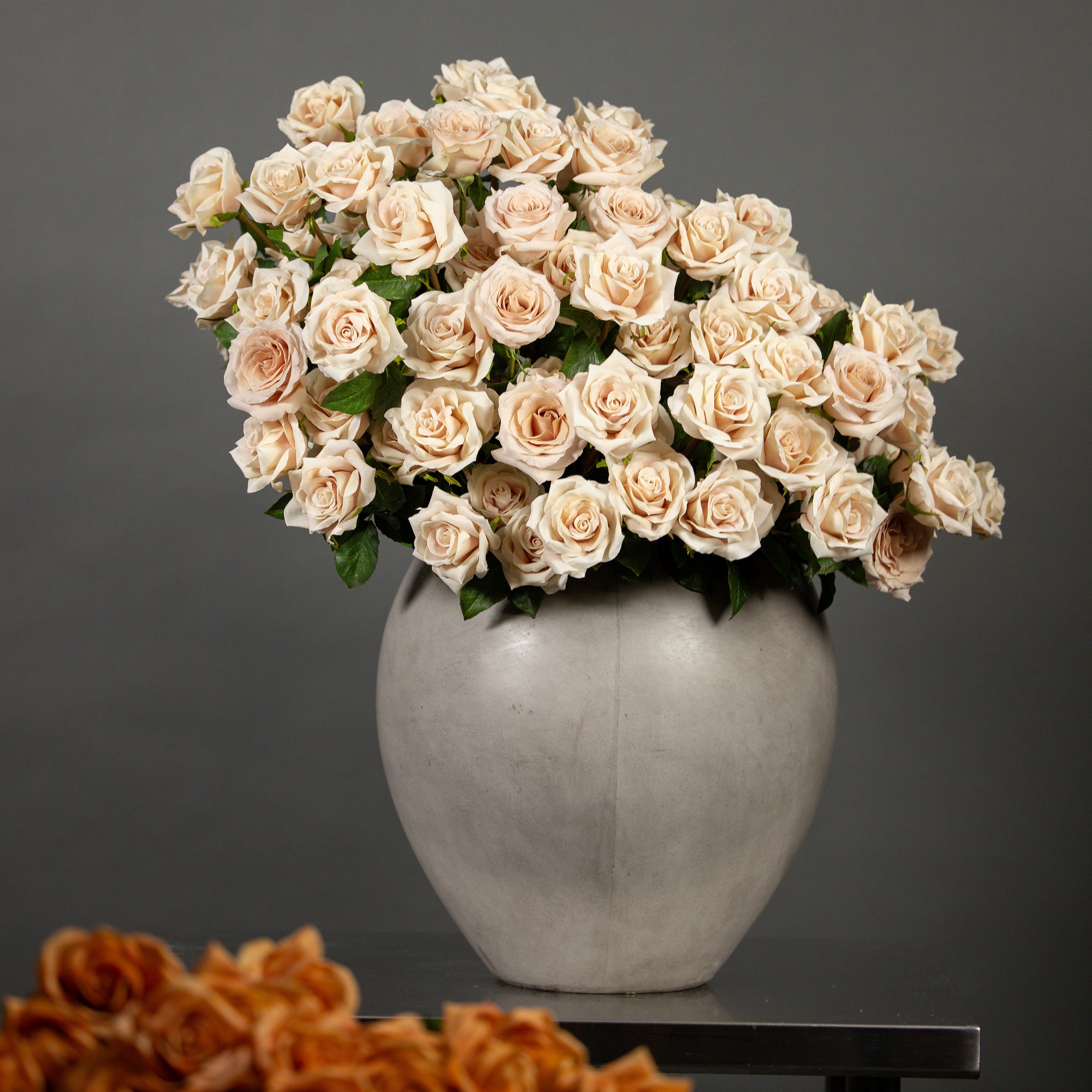 Jeff Leatham x Williams Sonoma Real Touch Faux Quicksand Rose Stems, Set of 12