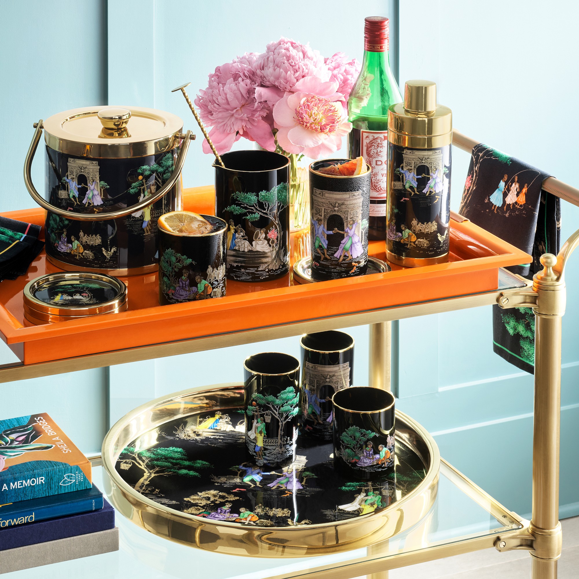 Sheila Bridges x Williams Sonoma Harlem Toile Mixing Glass