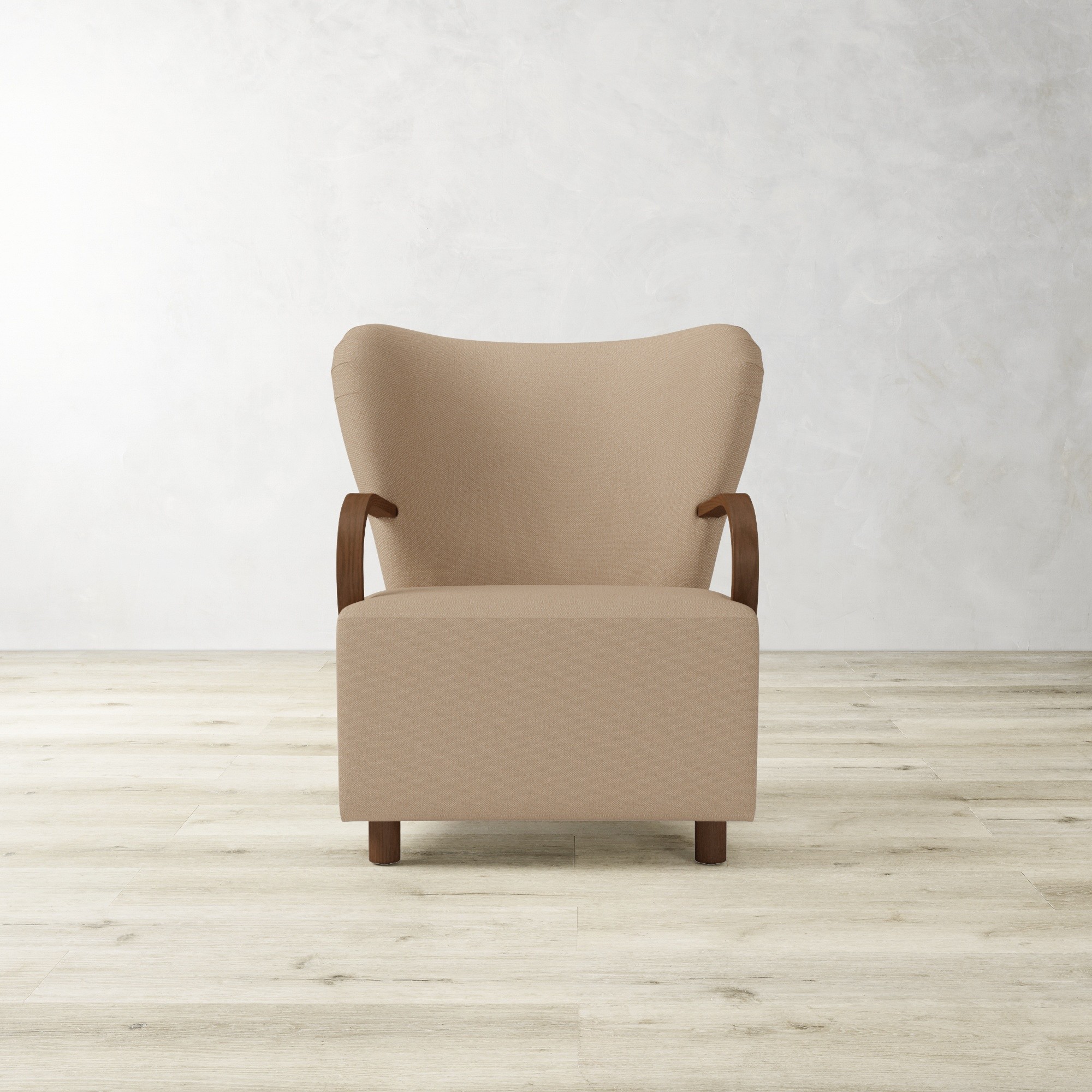 Corban Bentwood Upholstered Occasional Chair