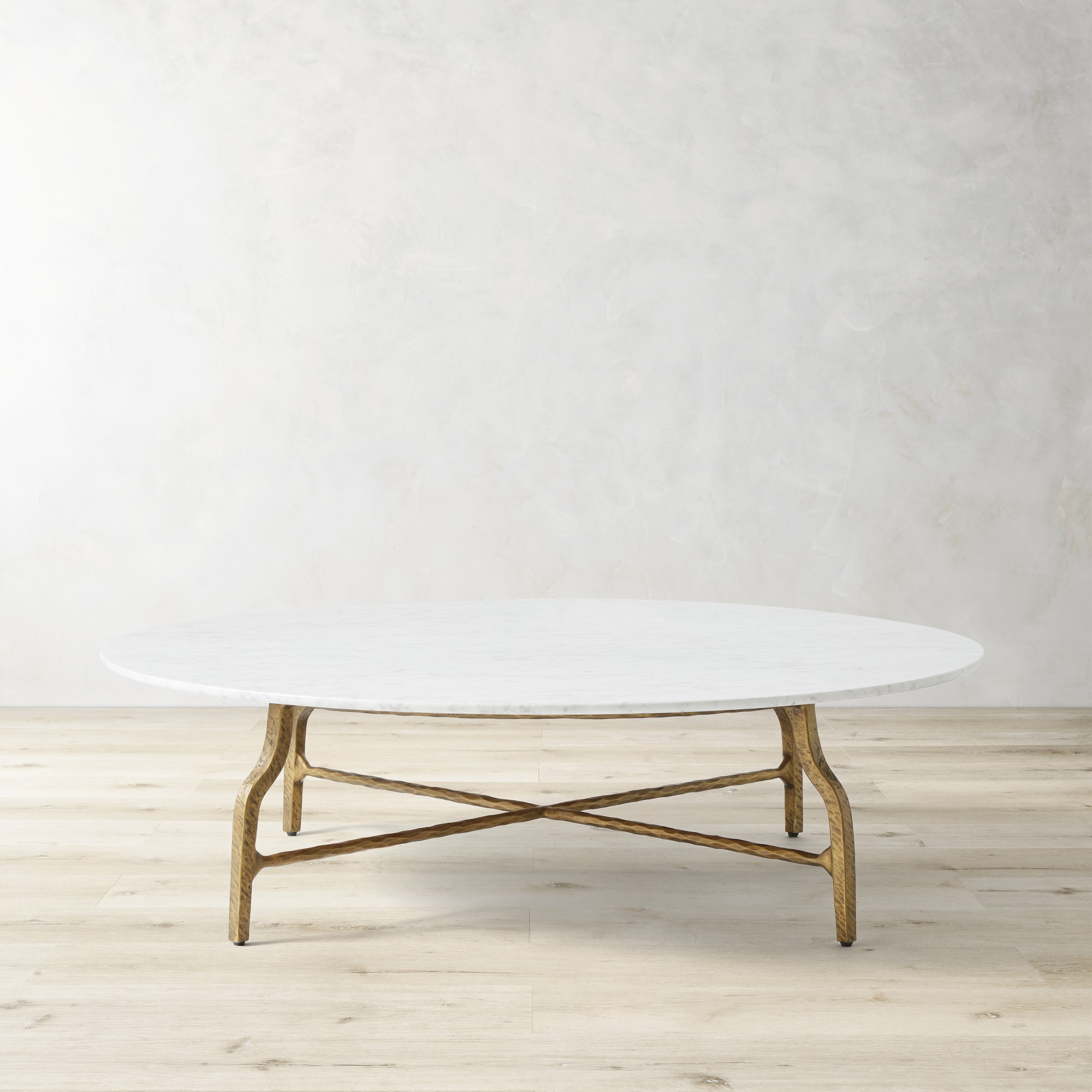 Azurra Hammered Metal Coffee Table (36