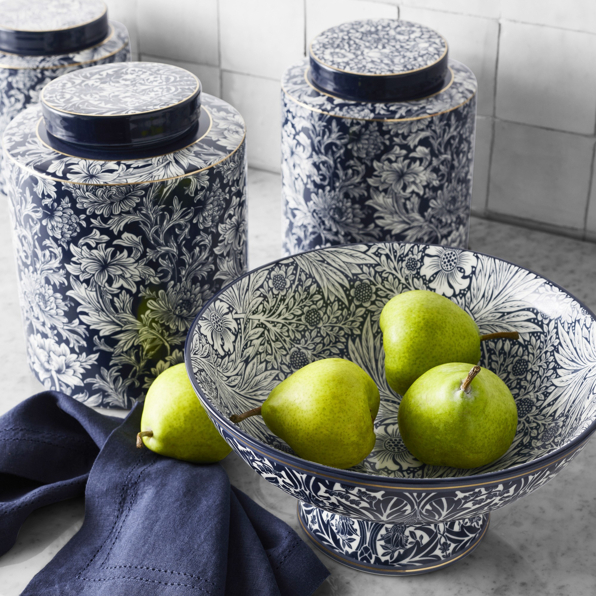 Morris & Co. x Williams Sonoma Bluebell Fruit Bowl