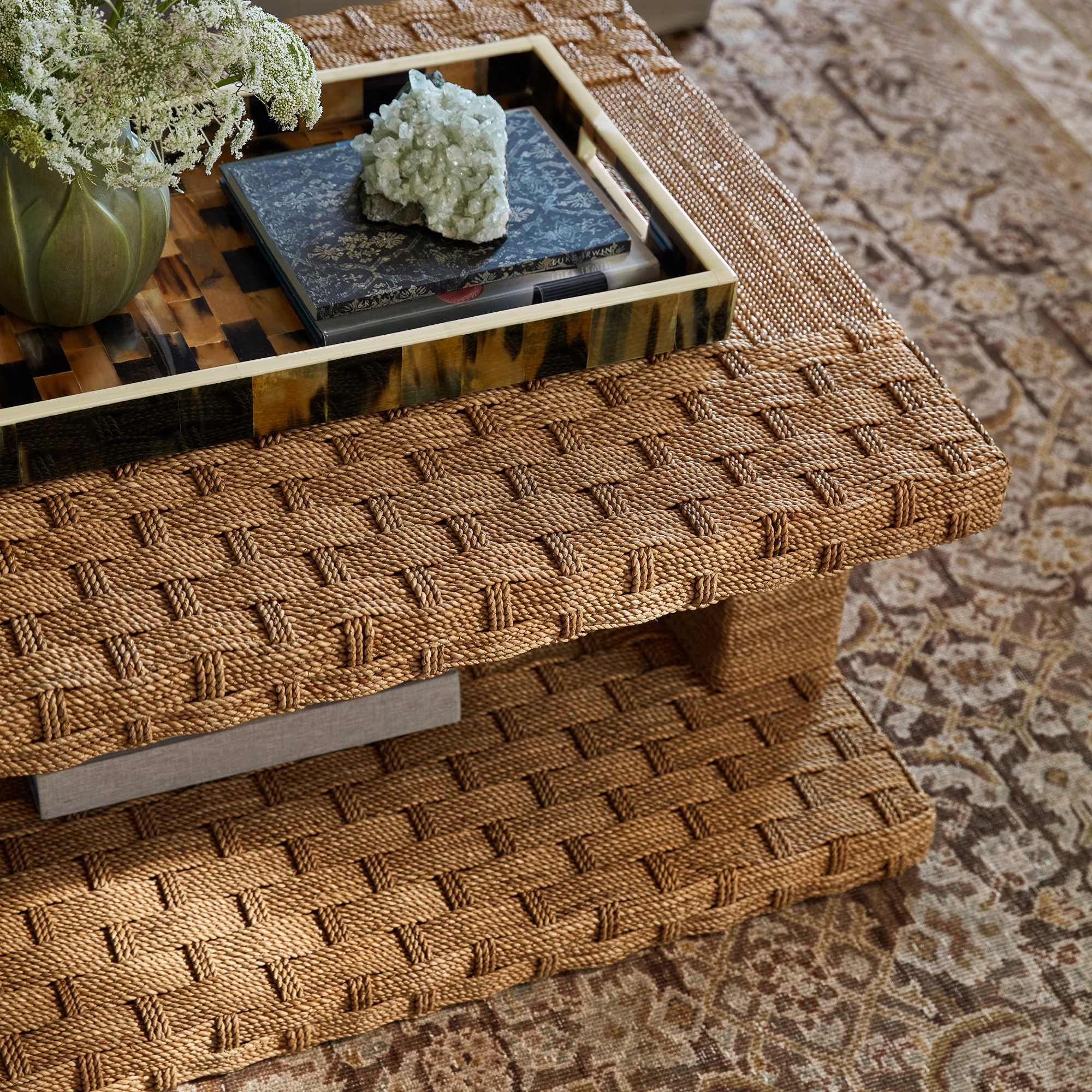 Horn and Bone Rectangular Tray