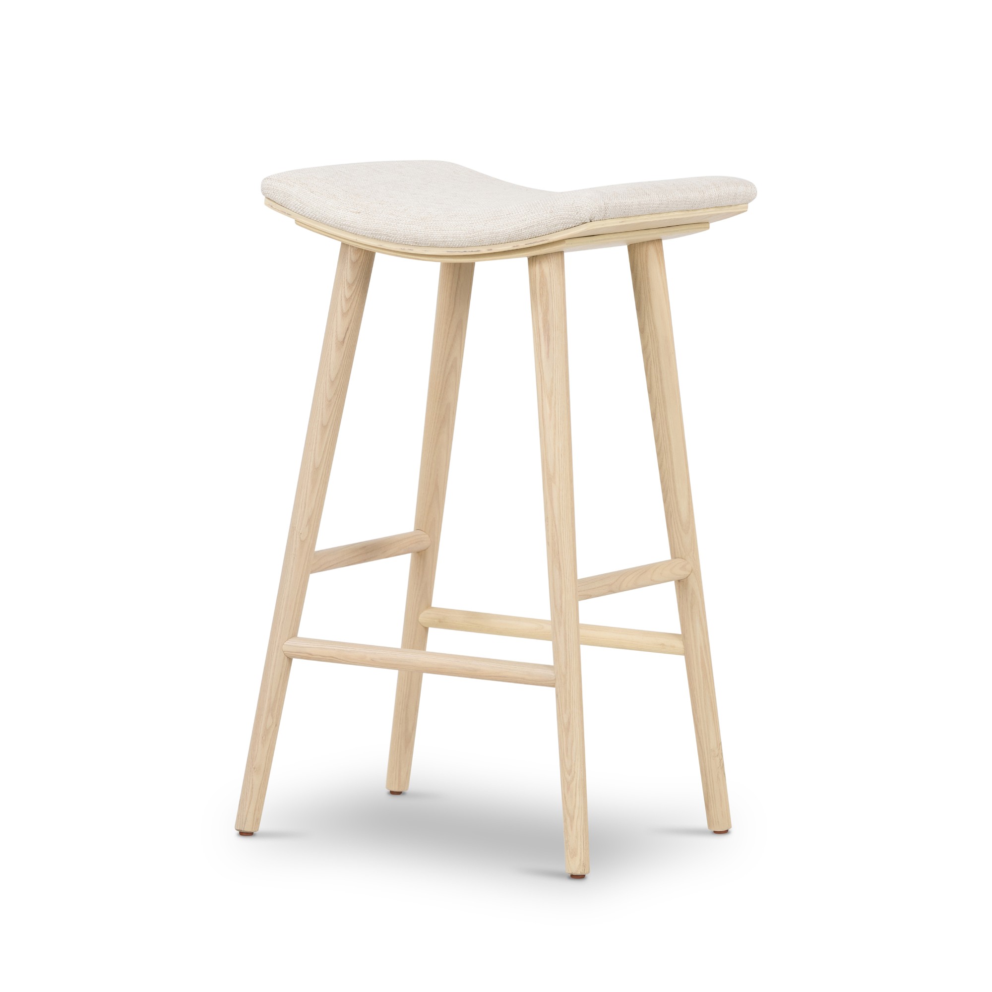 Andalusia Upholstered Saddle Backless Stool