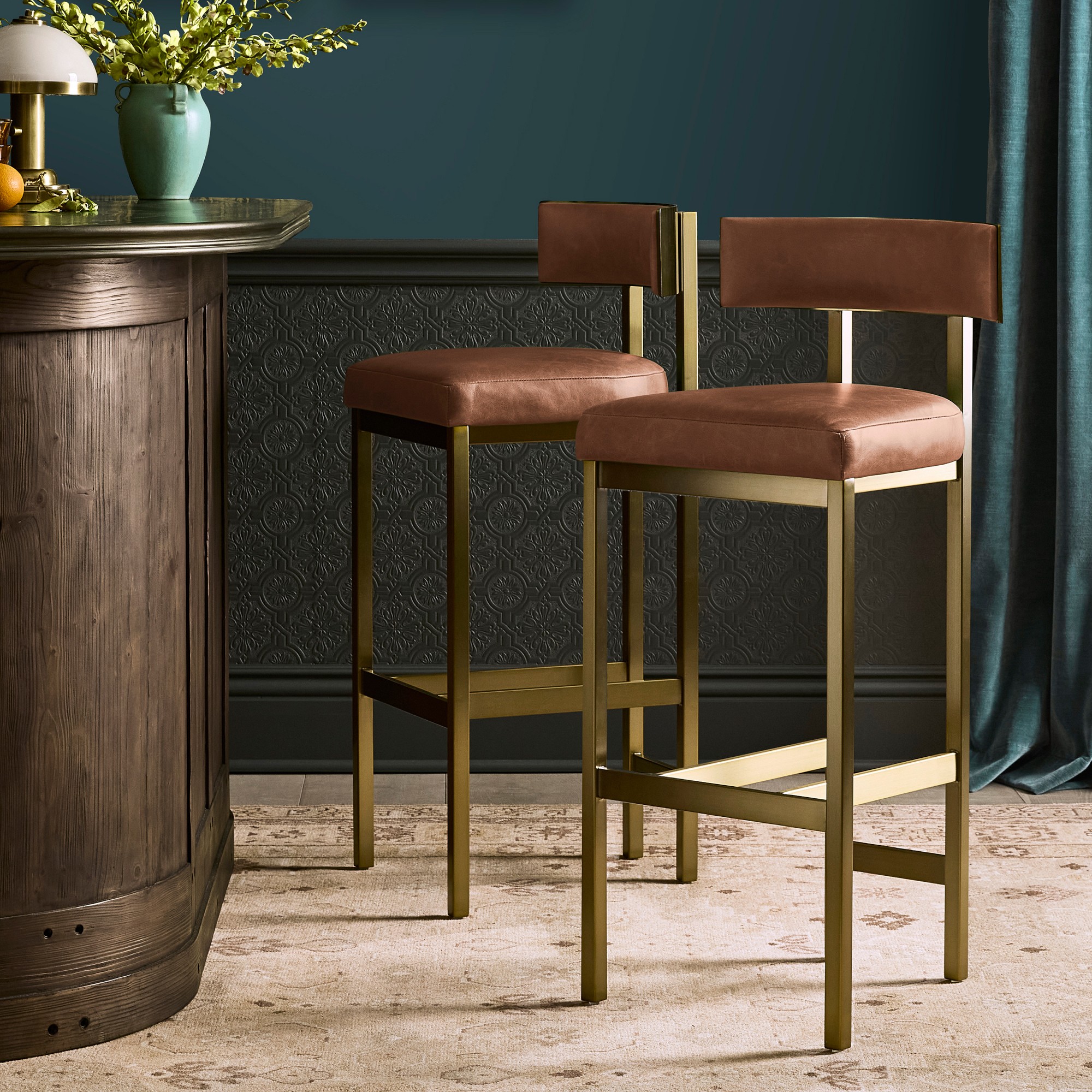 Emma Upholstered Counter & Bar Stool
