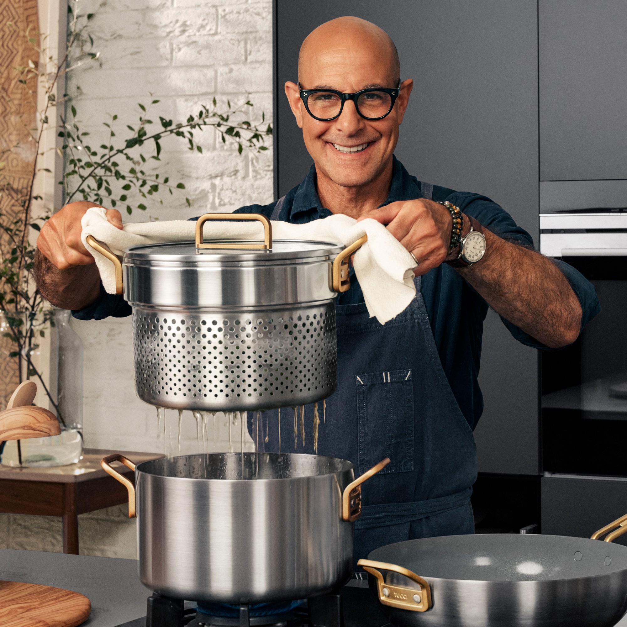 GreenPan™ Stanley Tucci™ Stainless-Steel Ceramic Nonstick 11-Piece Cookware Set