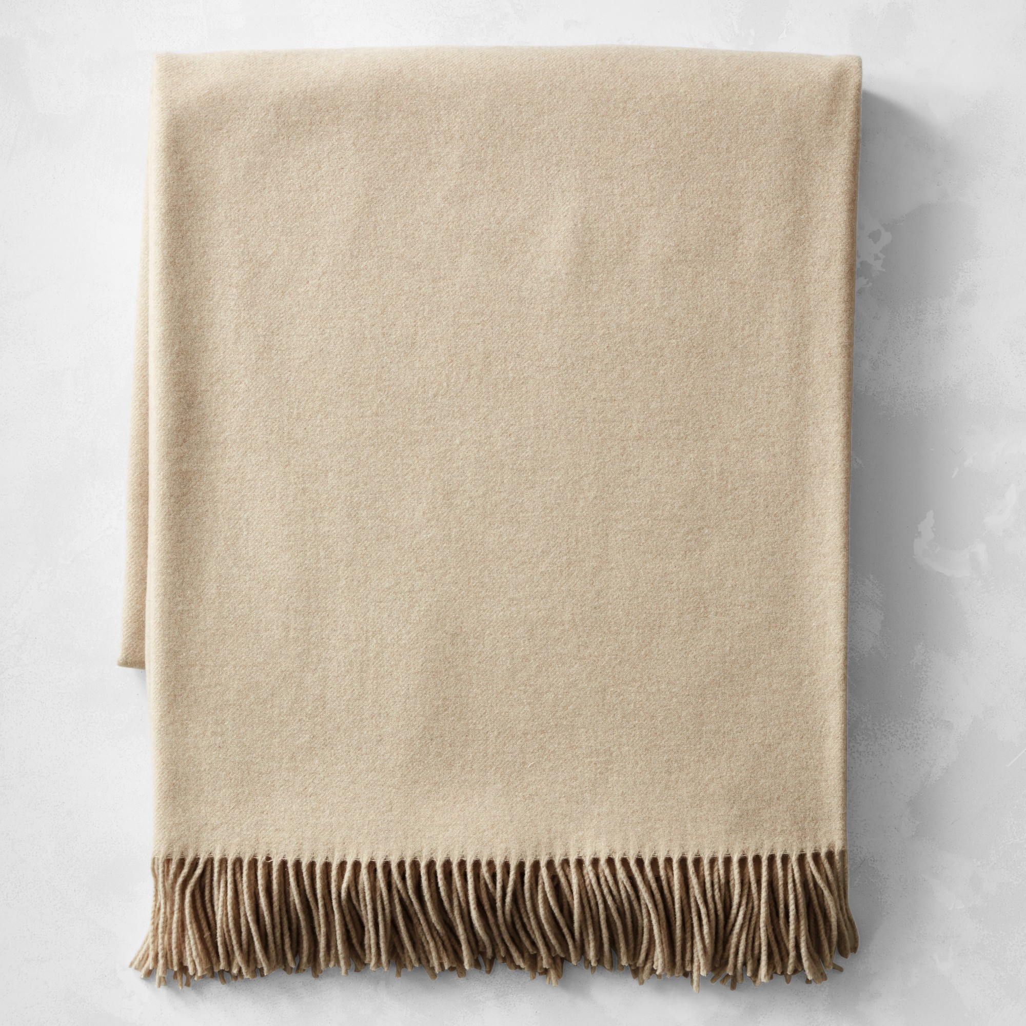 European Solid Cashmere Throw