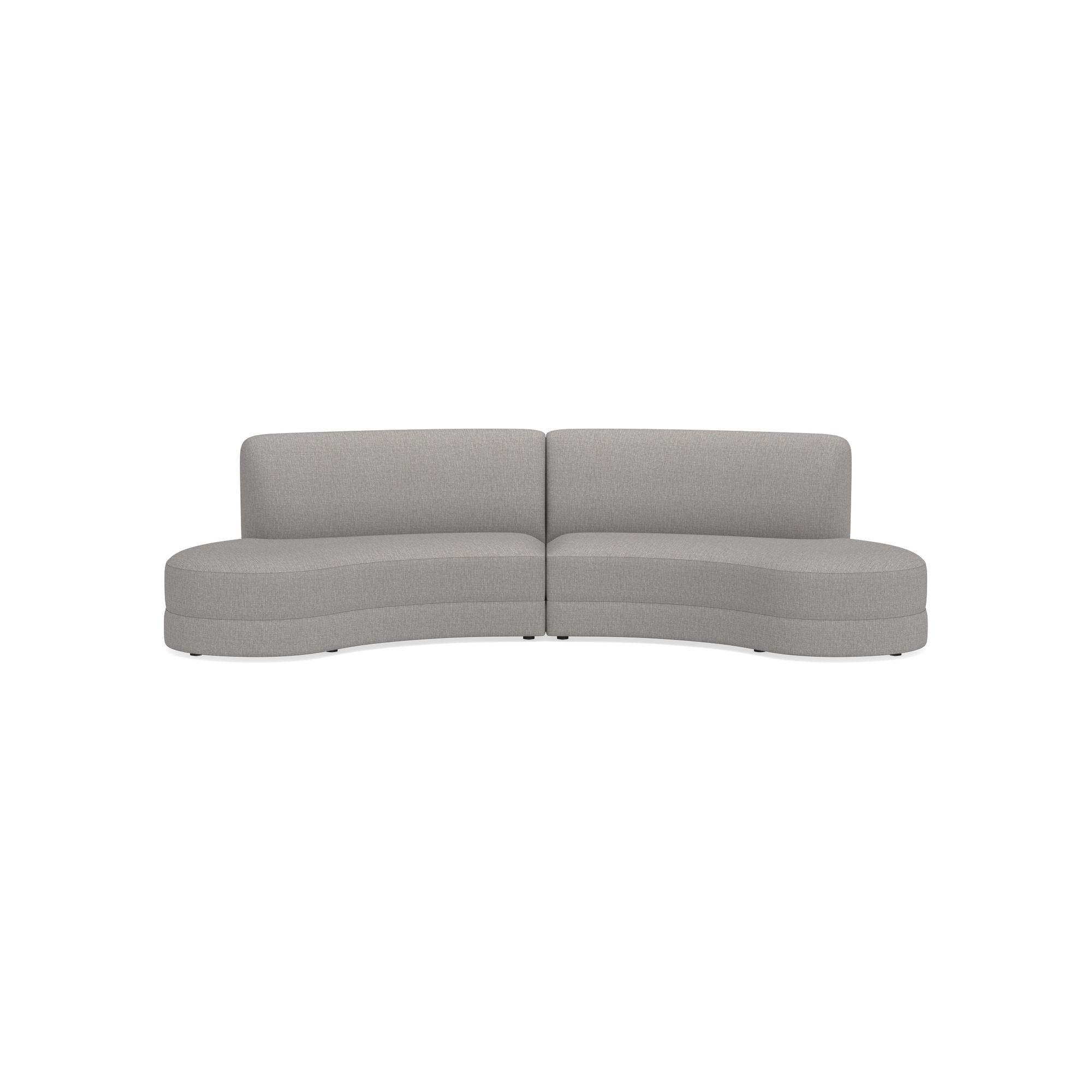 Capri 2-Piece Bumper Armless Sectional (132