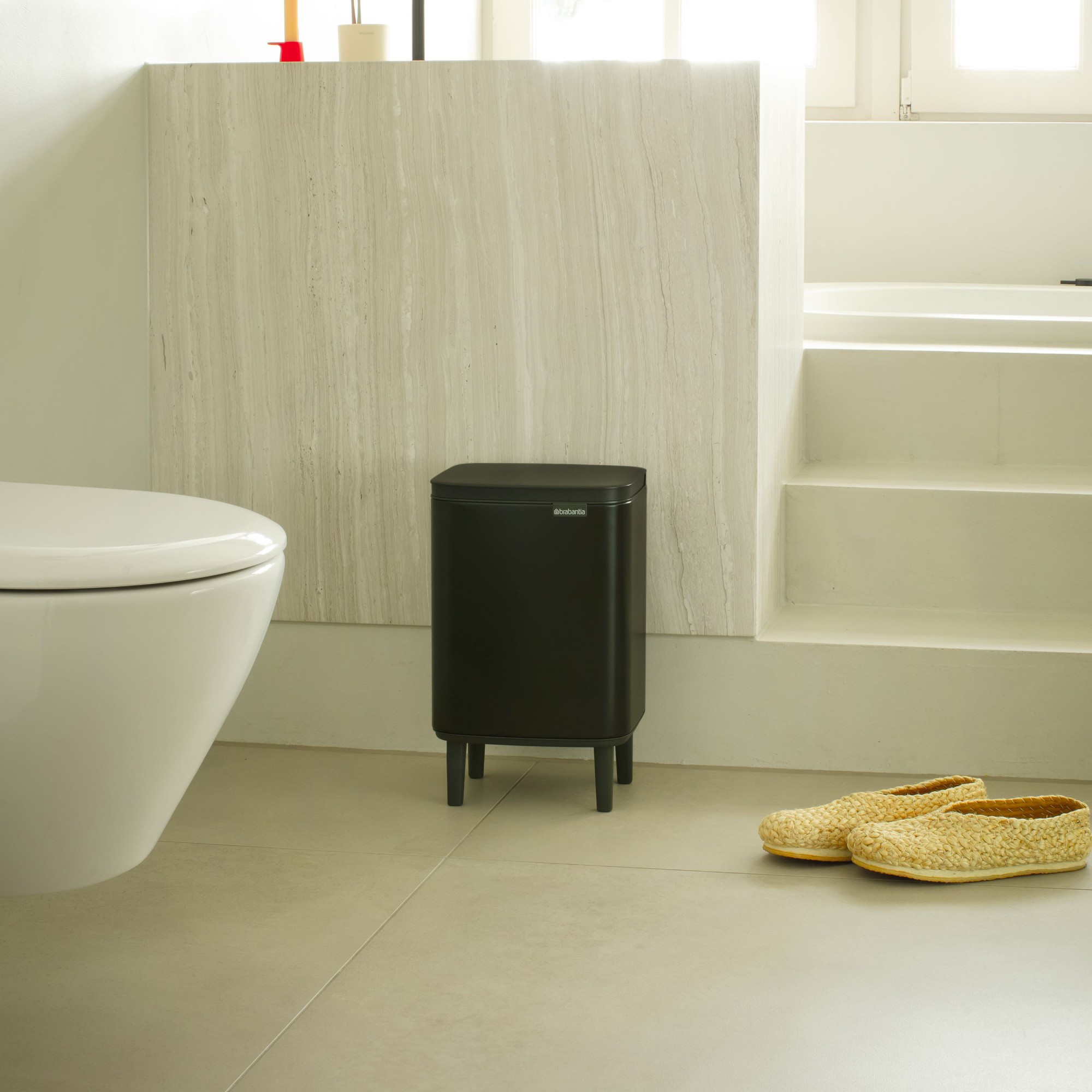 Brabantia Bo Hi Single Compartment Trash Can, 1.8-Gallon