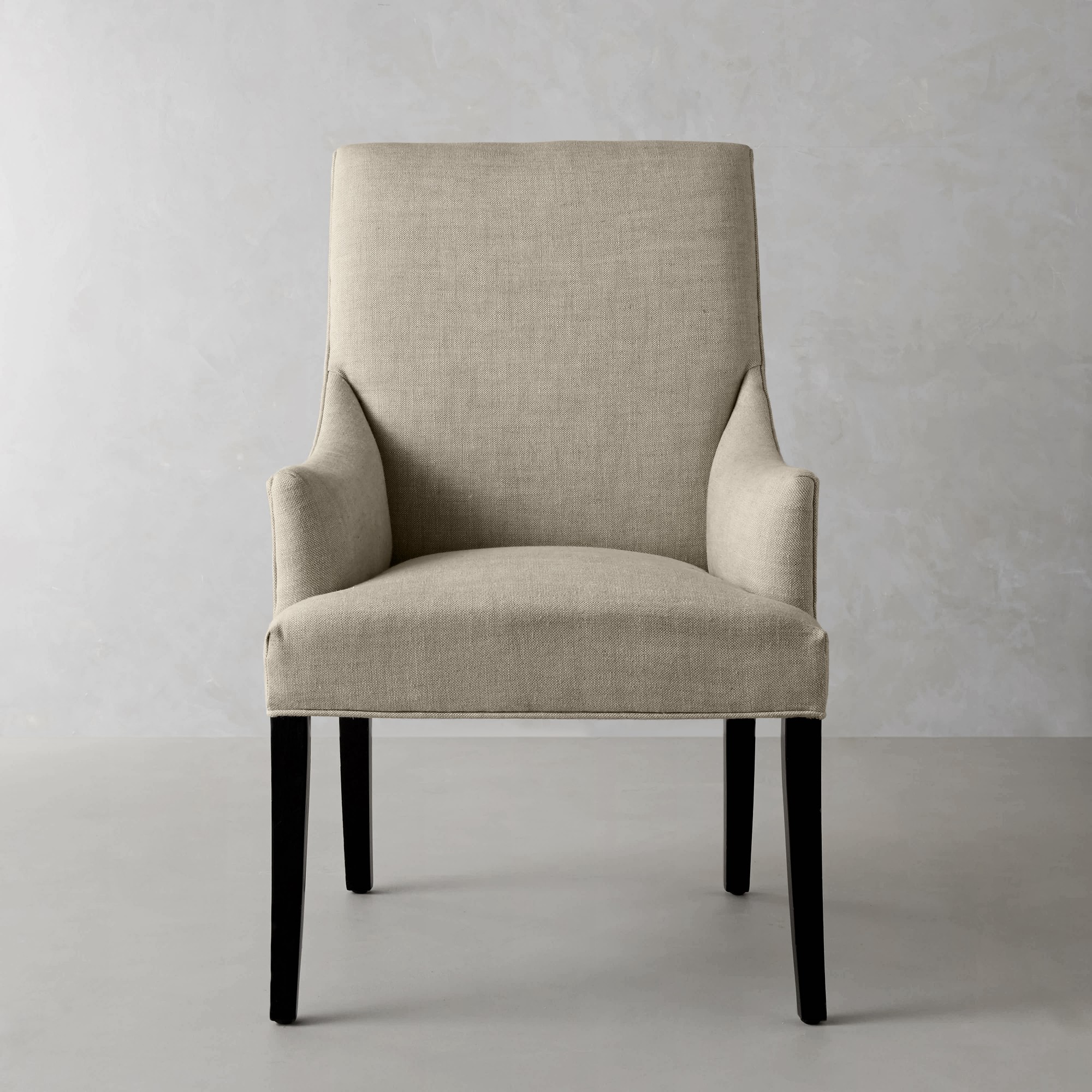 Belvedere Dining Armchair, Natural Chunky Linen