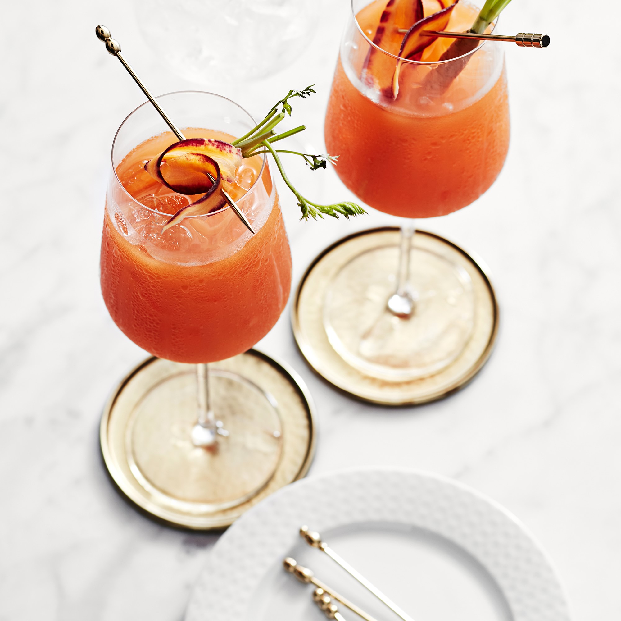 Antique Brass Hammered Coasters with Holder, Set of 4