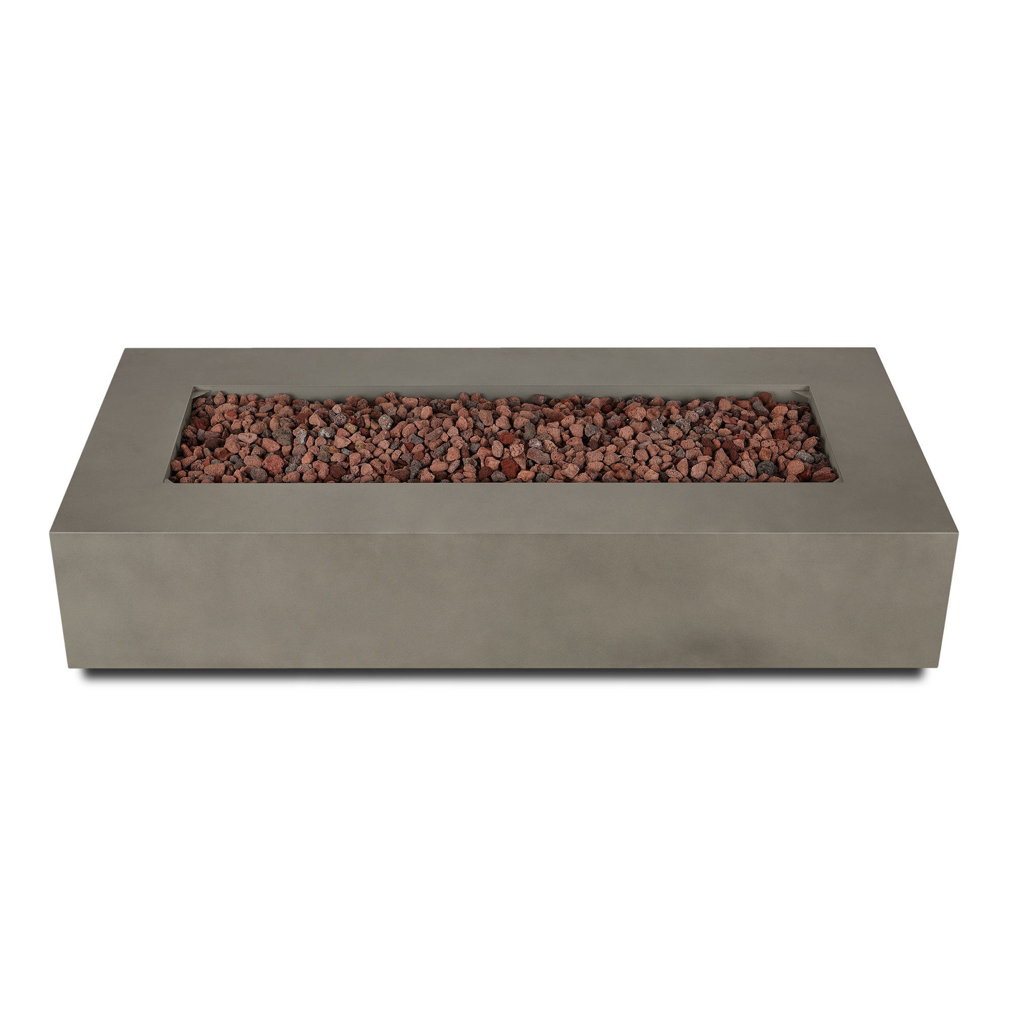 Cardona Mist Grey Rectangle Propane Fire Table with Natural Gas Conversion Kit (70