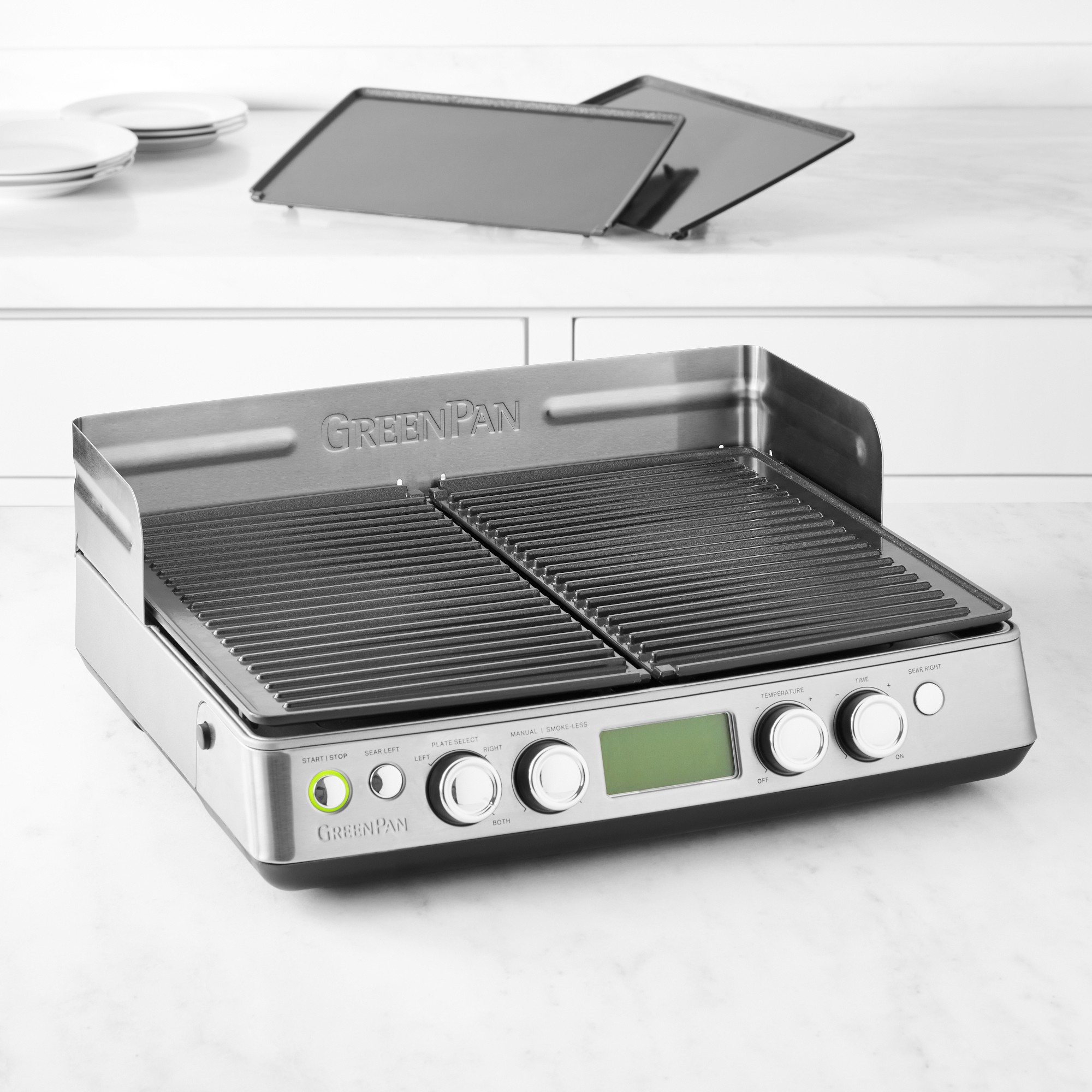 GreenPan™ Premiere Smoke-Less Grill & Griddle with Ceramic Nonstick Coating