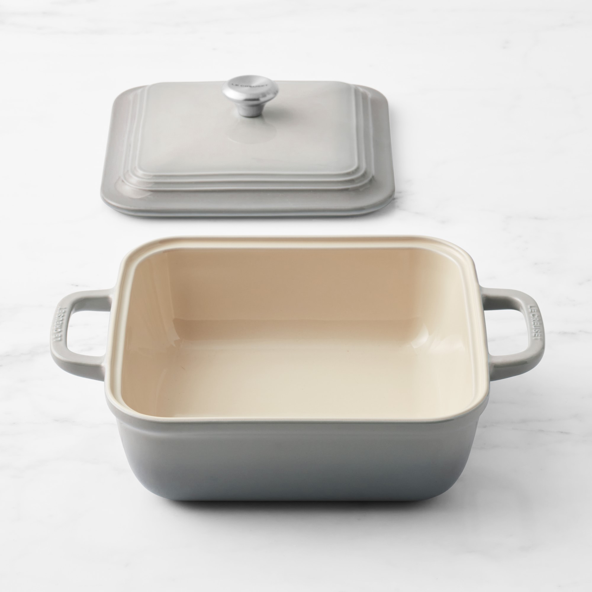 Le Creuset San Francisco Stoneware Square Covered Baker, 3-Qt.