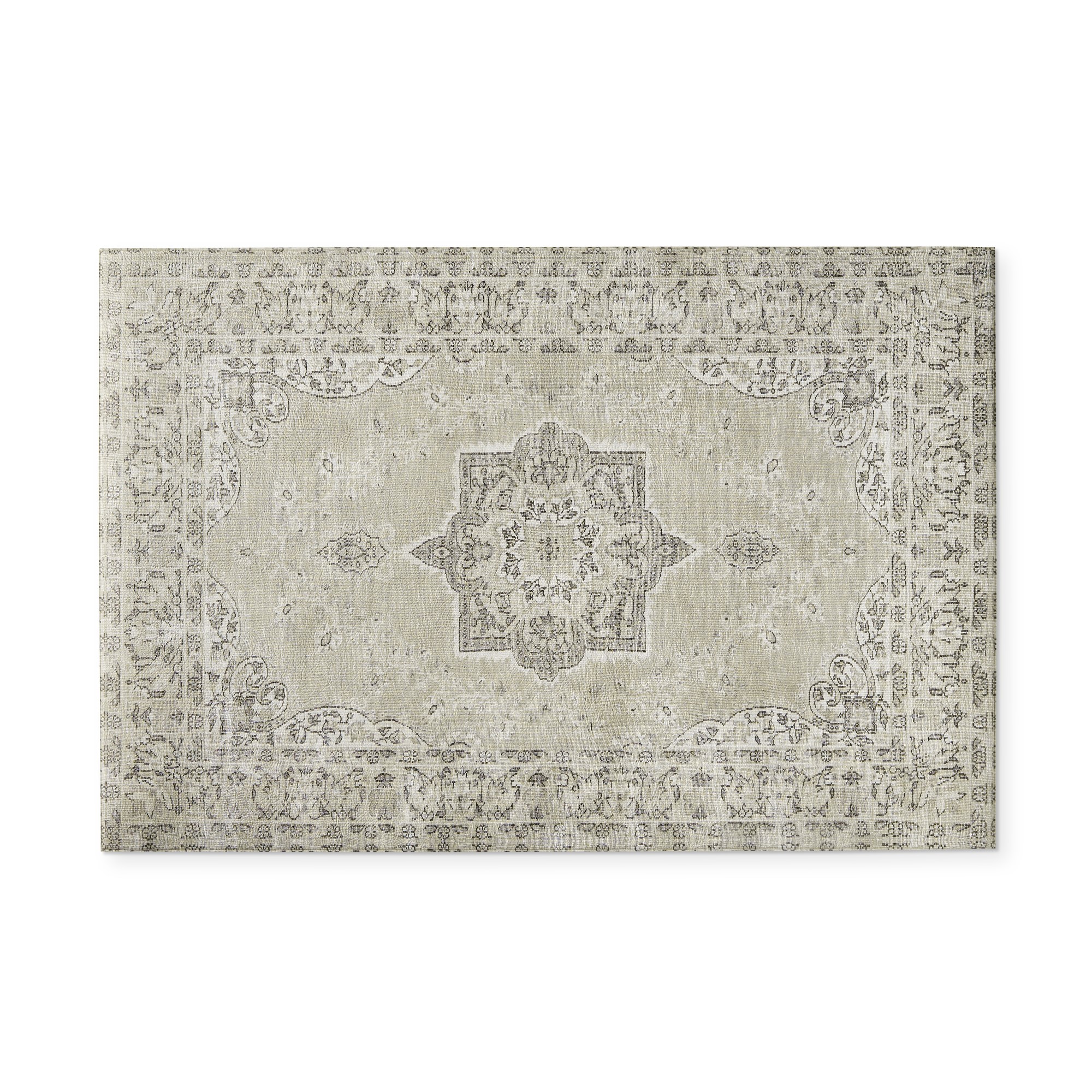 Williams Sonoma Faux Knotted Rug Comfort Mat, Gray