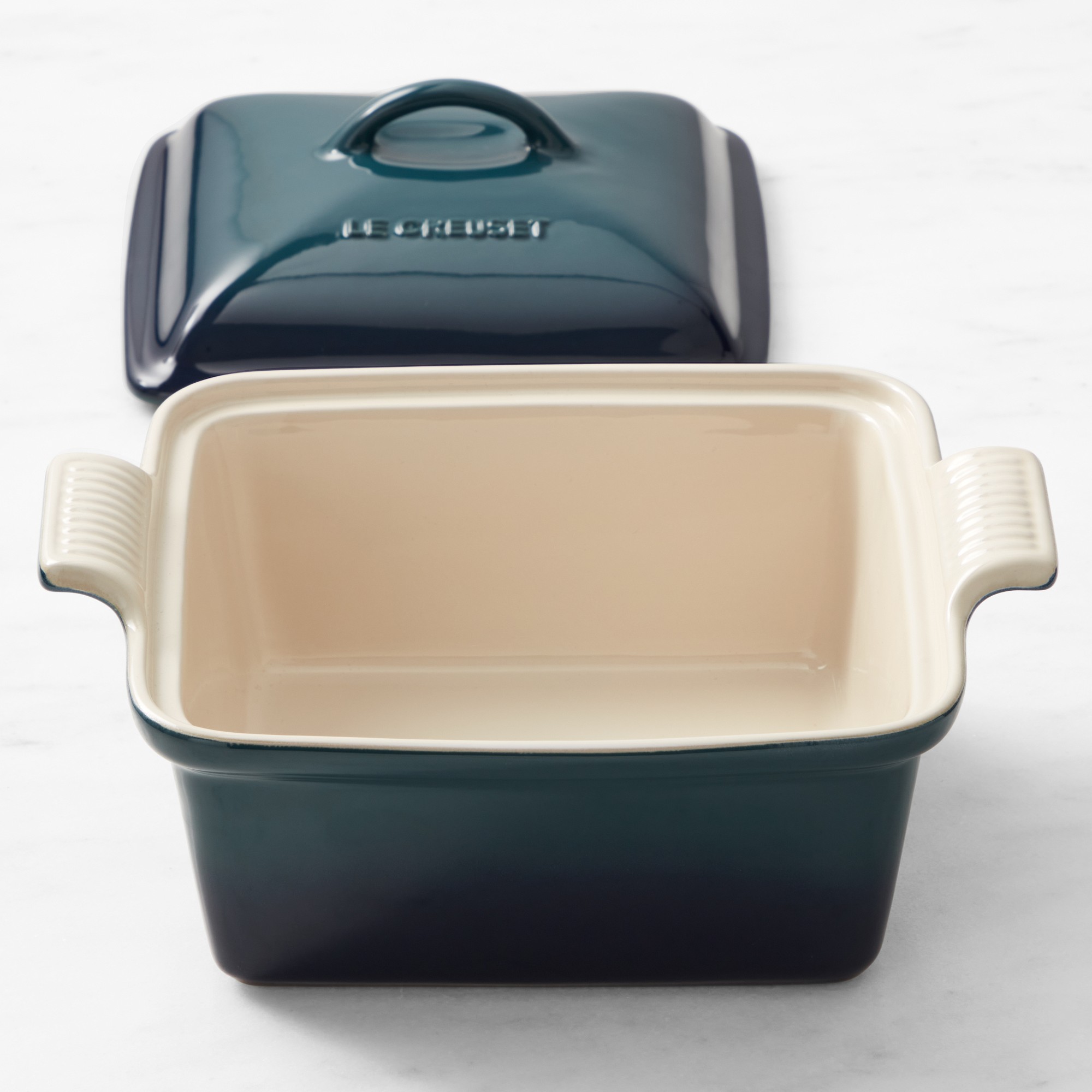 Le Creuset Stoneware Heritage Covered Square Baker, 4-Qt.