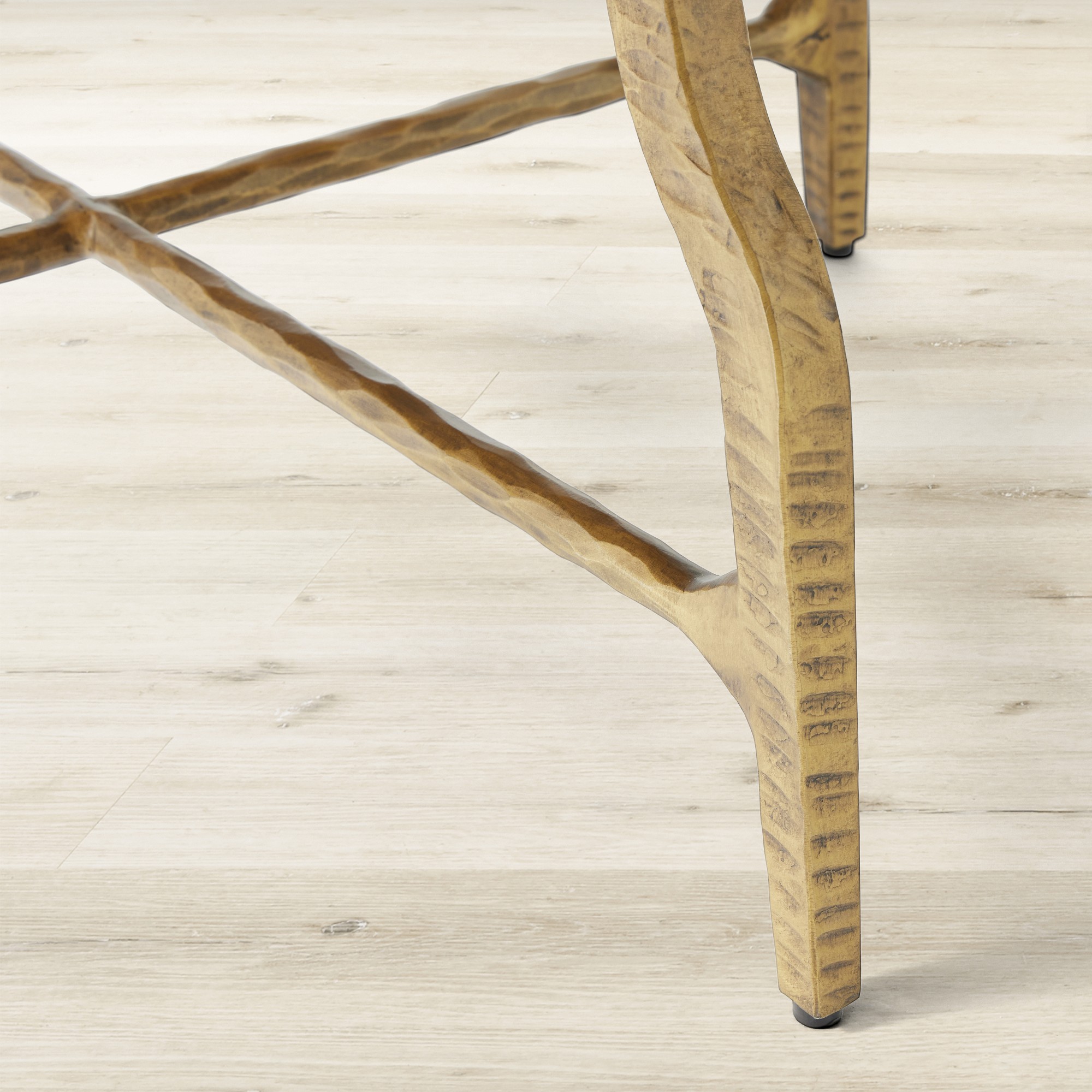 Azurra Hammered Metal Coffee Table (36