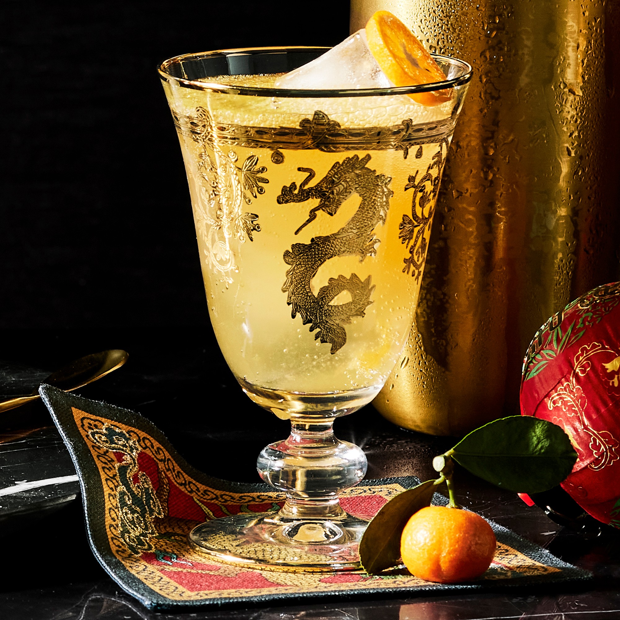 Gold Dragon Goblets