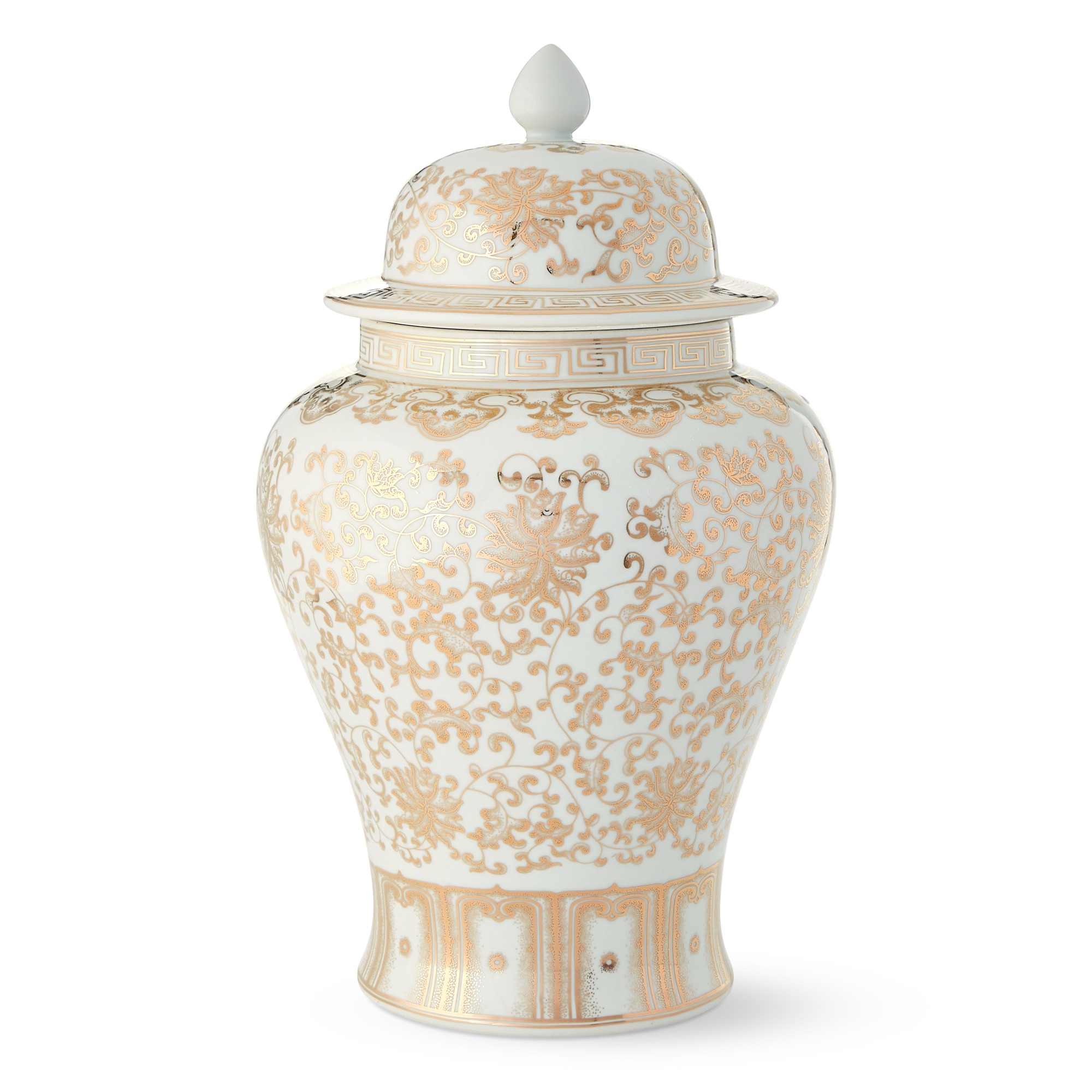 White and Gold Ginger Jar