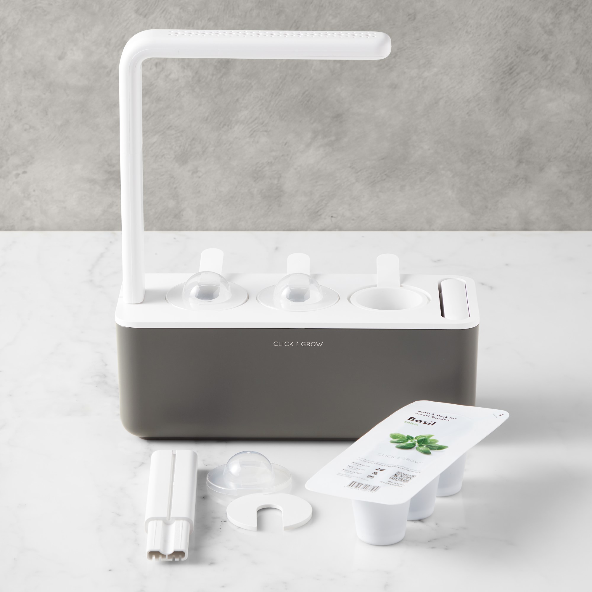 Click & Grow Smart Garden System, 3 Pod, Grey