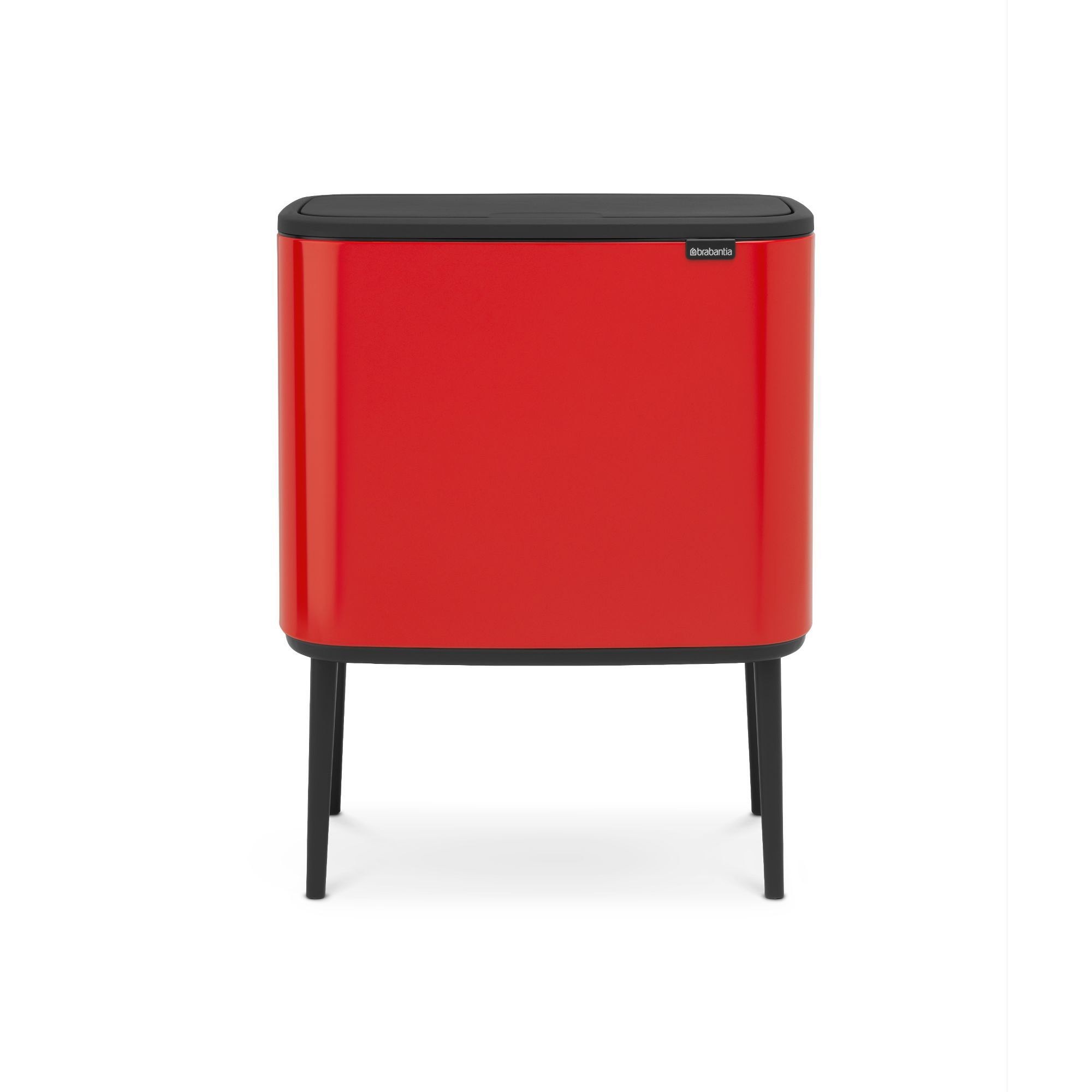 Brabantia Bo Touch Top Multi Compartment Recycling Trash Can, 3 x 3 Gallon