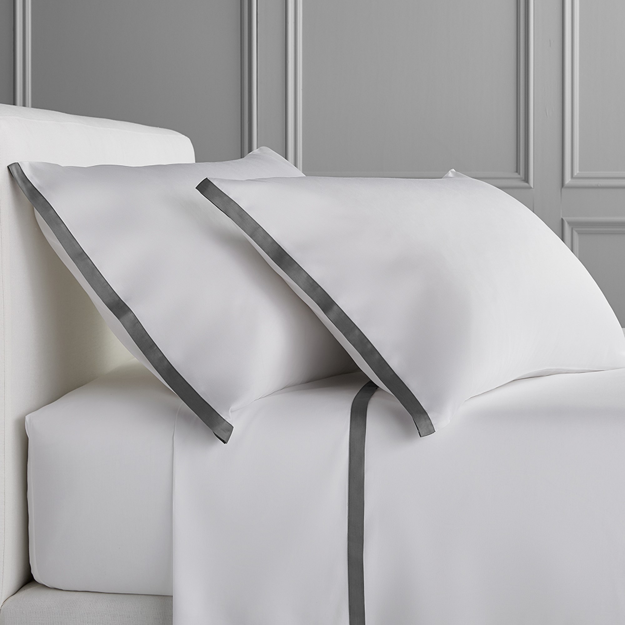 Chambers® Italian Border 300TC Sateen Pillowcases, Set of 2